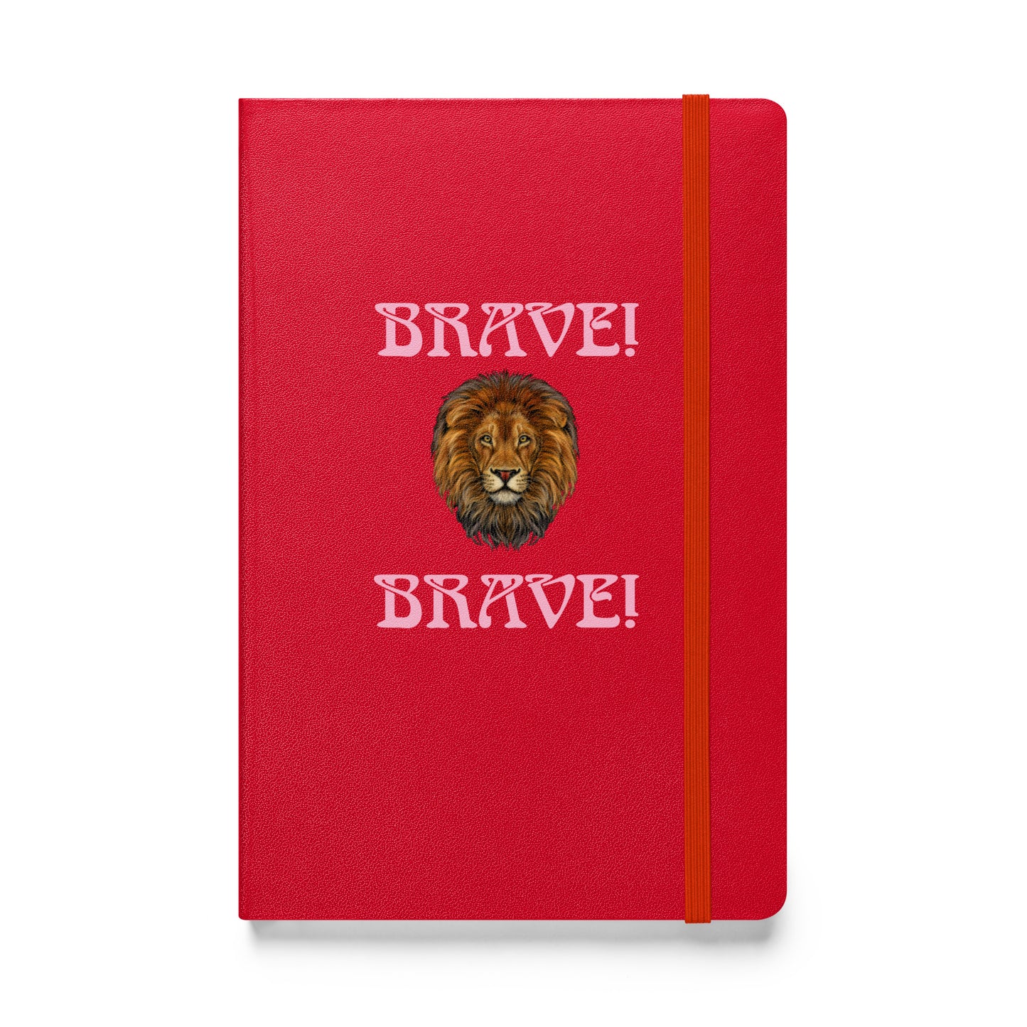 “BRAVE!”Hardcover Bound Notebook W/Cotton Candy Font