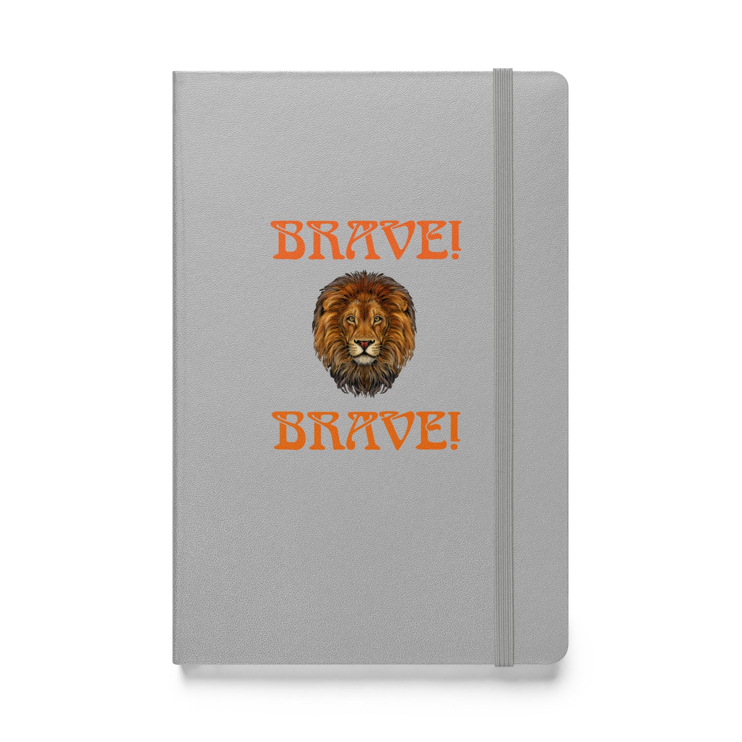 “BRAVE!”Hardcover Bound Notebook W/Orange Font