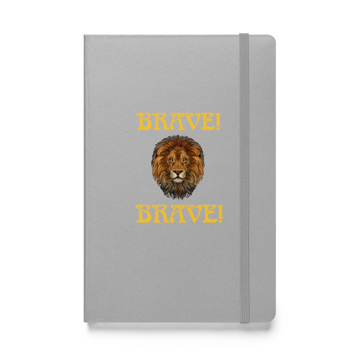 “BRAVE!”Hardcover Bound Notebook W/Yellow Font