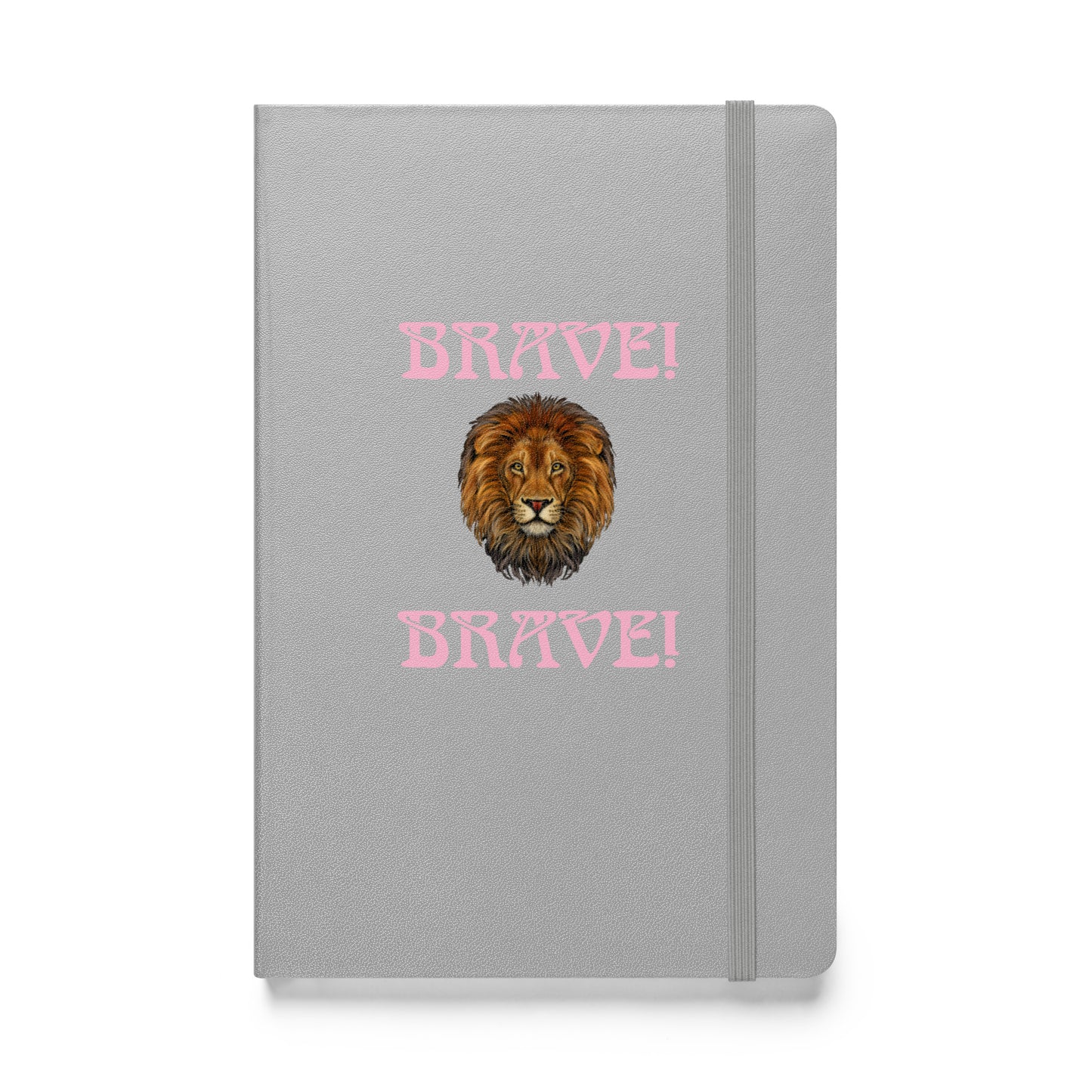 “BRAVE!”Hardcover Bound Notebook W/Cotton Candy Font