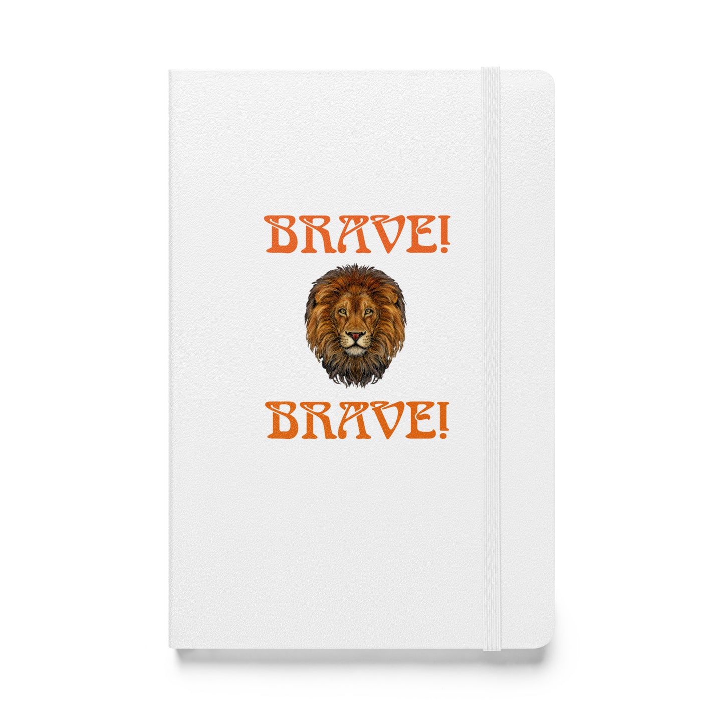 “BRAVE!”Hardcover Bound Notebook W/Orange Font