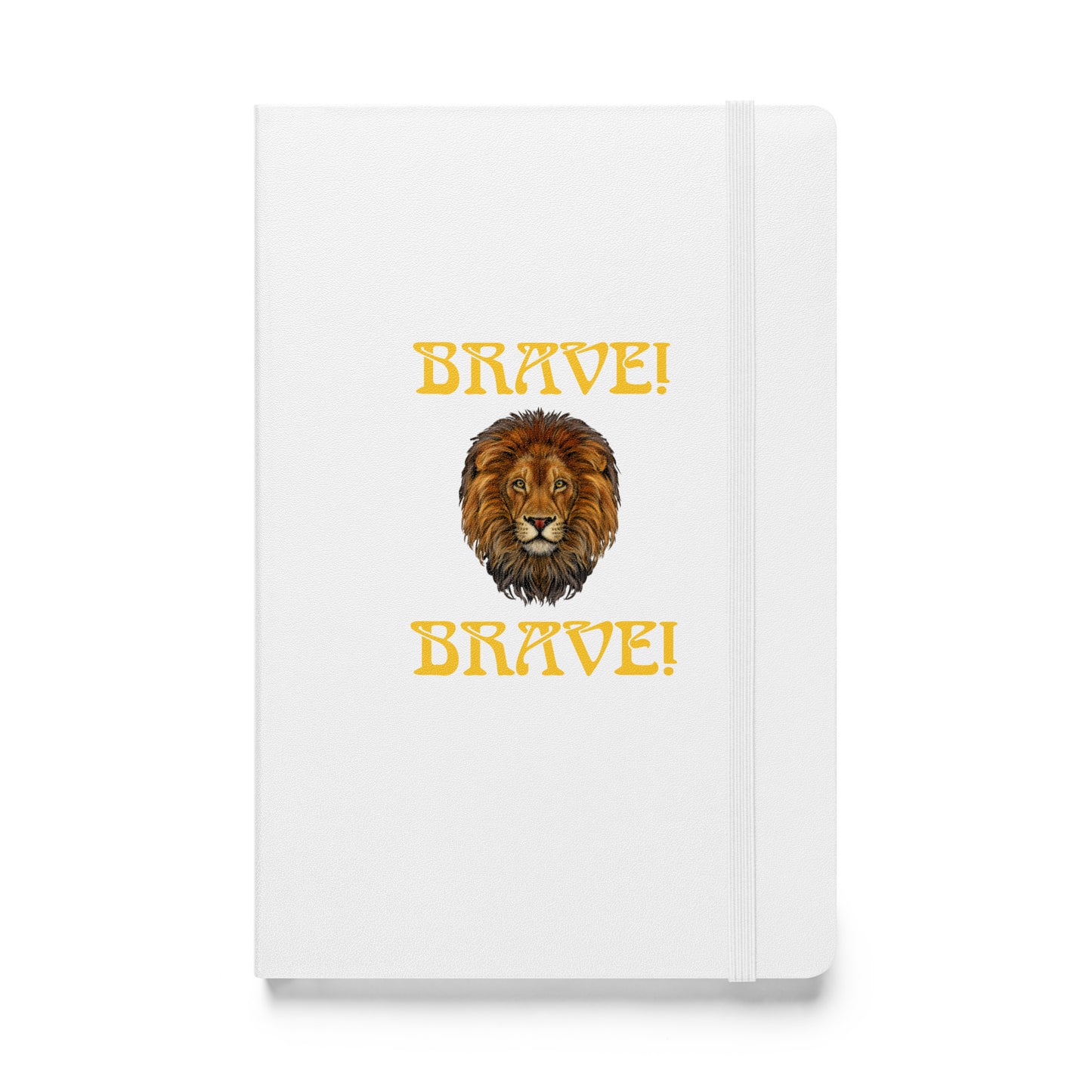 “BRAVE!”Hardcover Bound Notebook W/Yellow Font