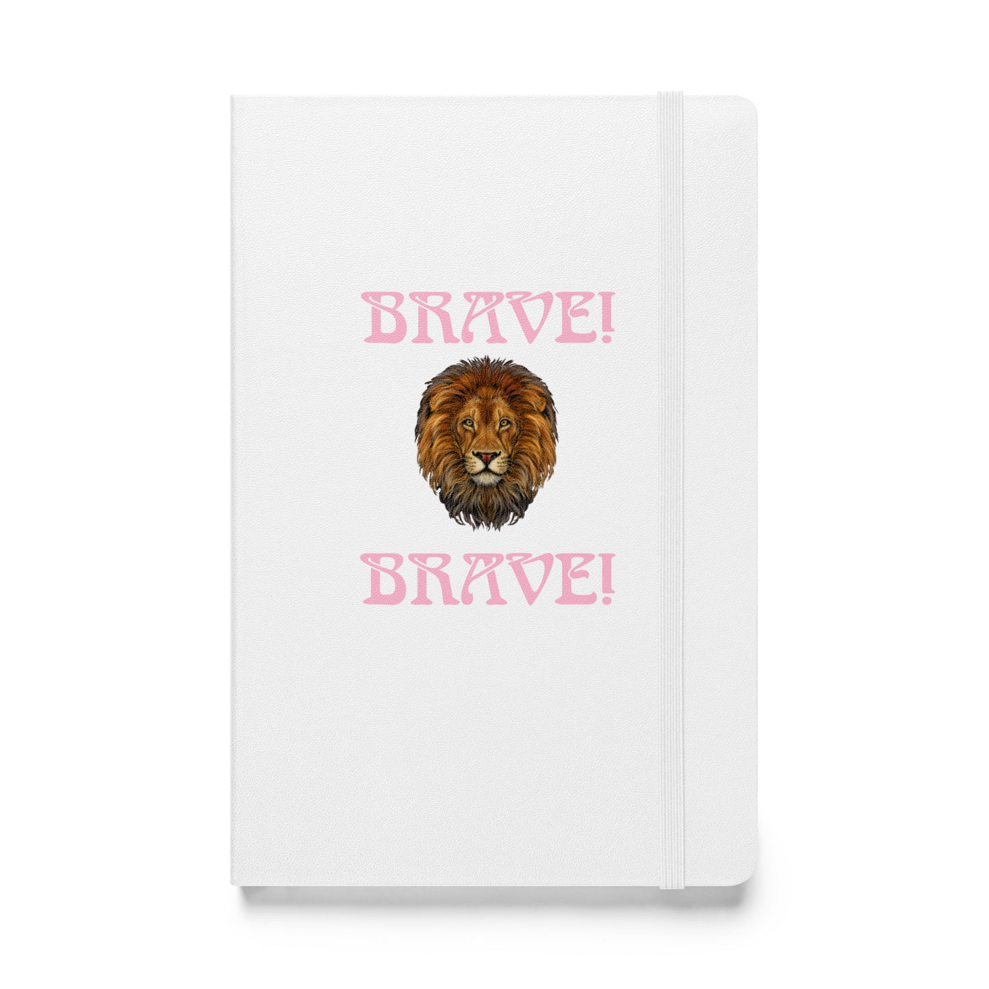 “BRAVE!”Hardcover Bound Notebook W/Cotton Candy Font