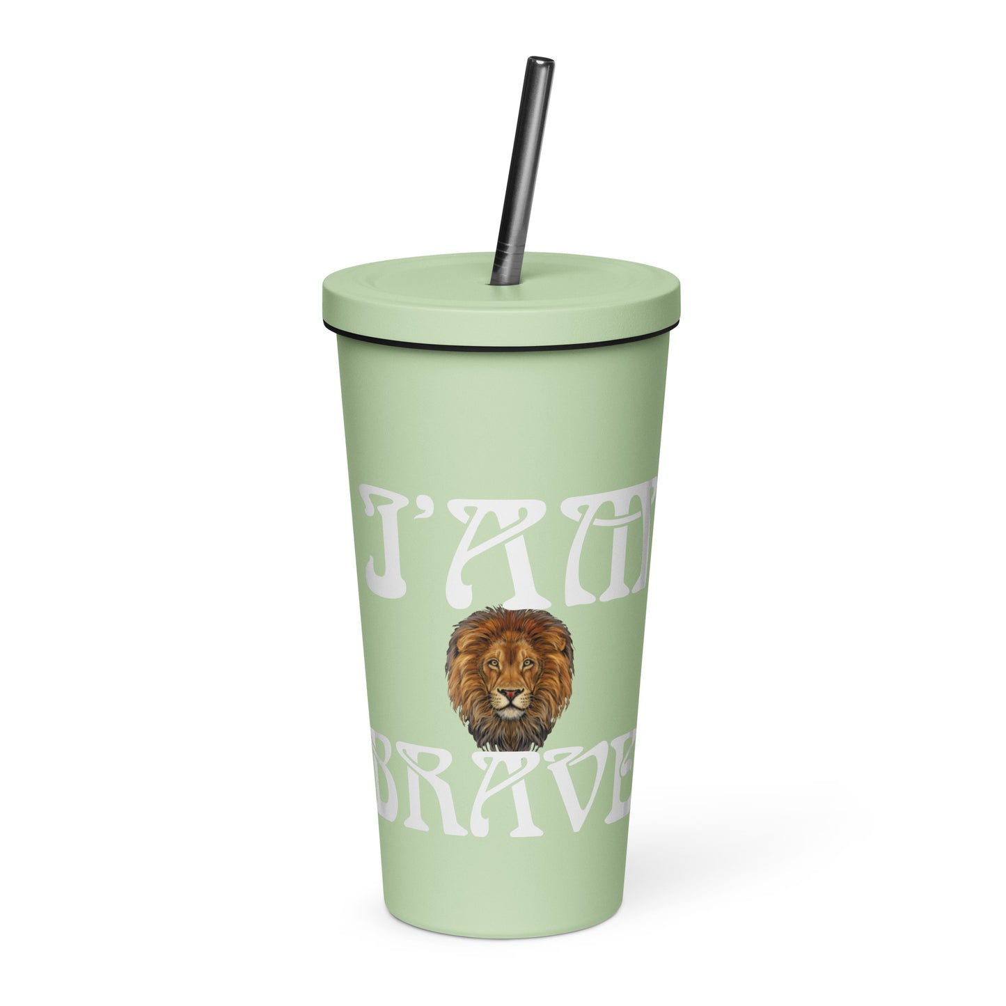 “I’AM BRAVE!”Insulated Tumbler W/White Font