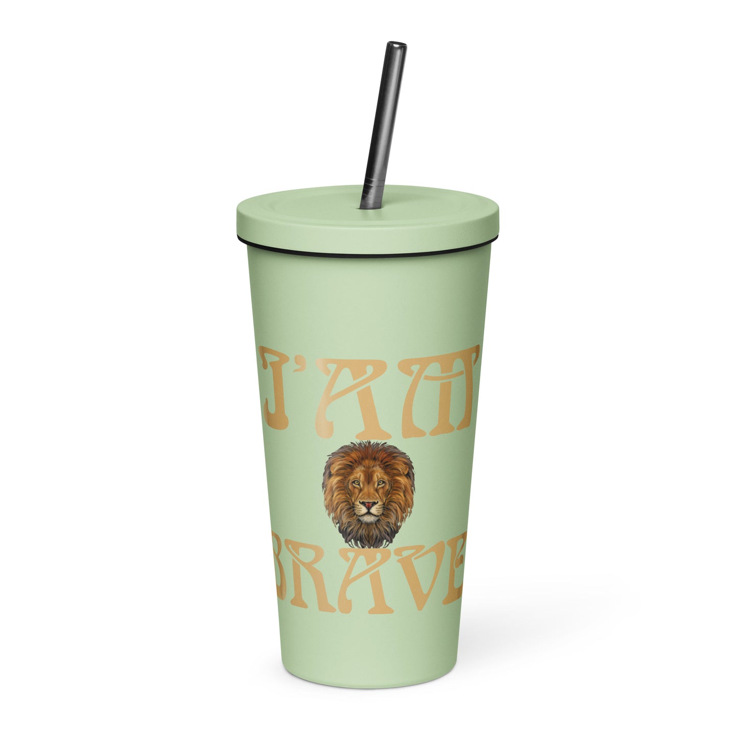 “I’AM BRAVE!”Insulated Tumbler W/Fawn Font
