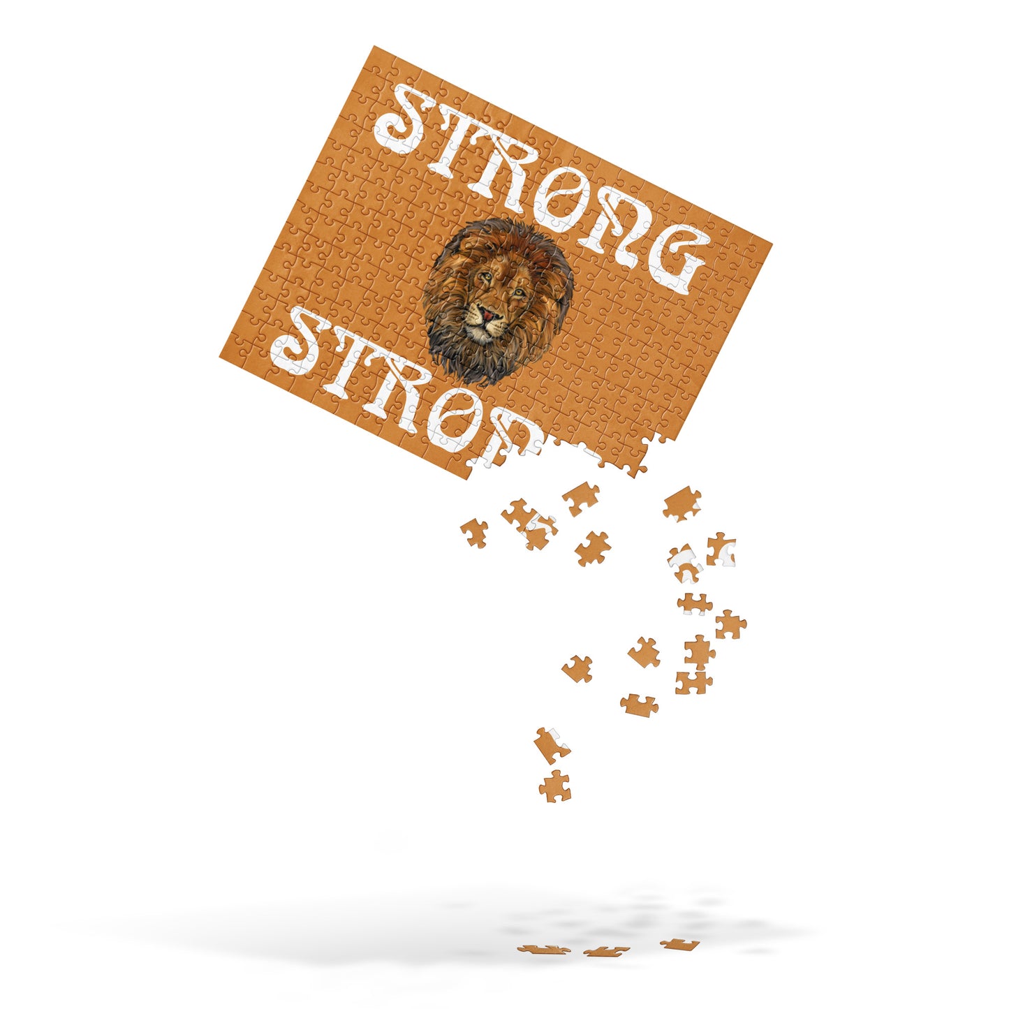 “STRONG”Bronze Jigsaw Puzzle W/White Font