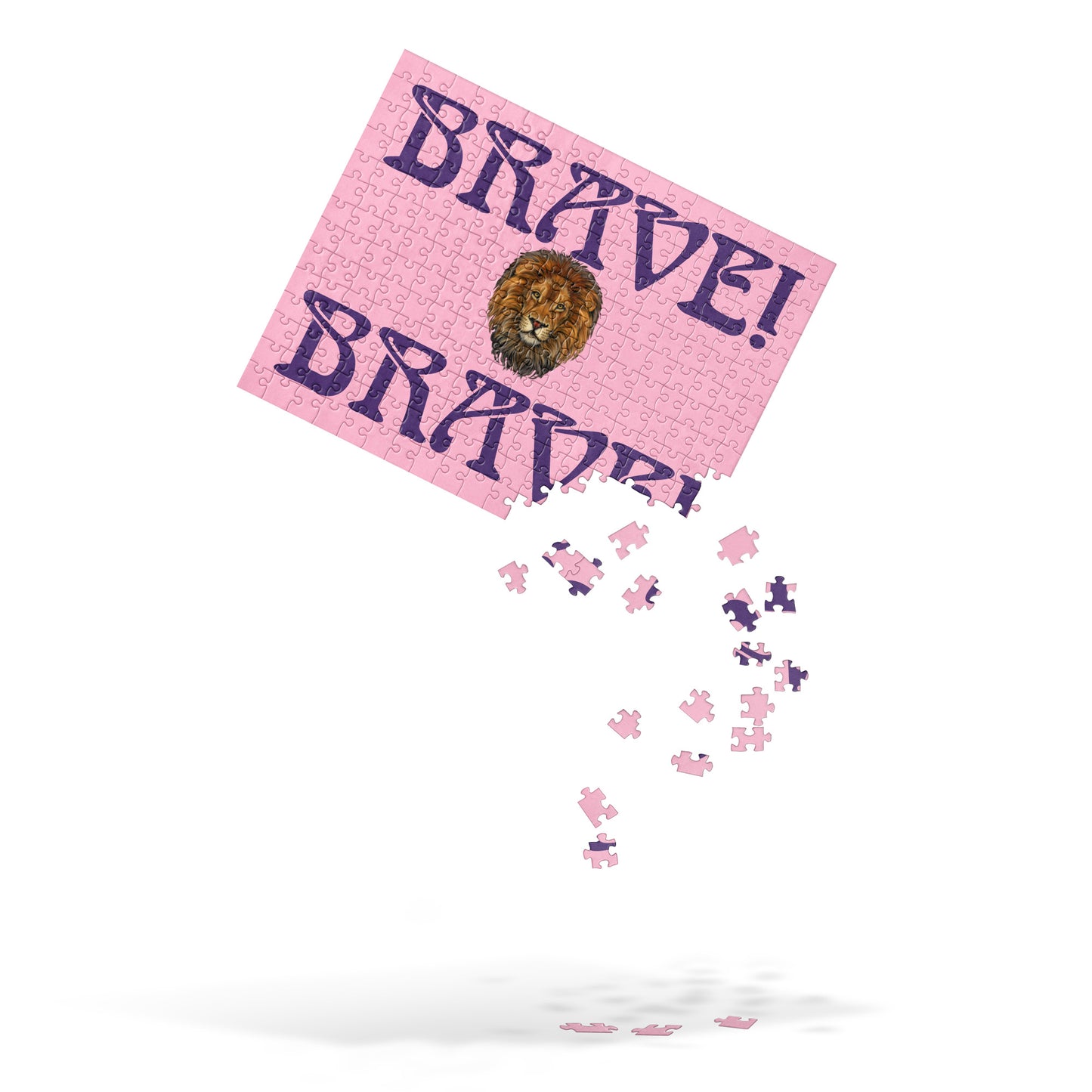 “BRAVE!”Cotton Candy Jigsaw Puzzle W/Purple Font