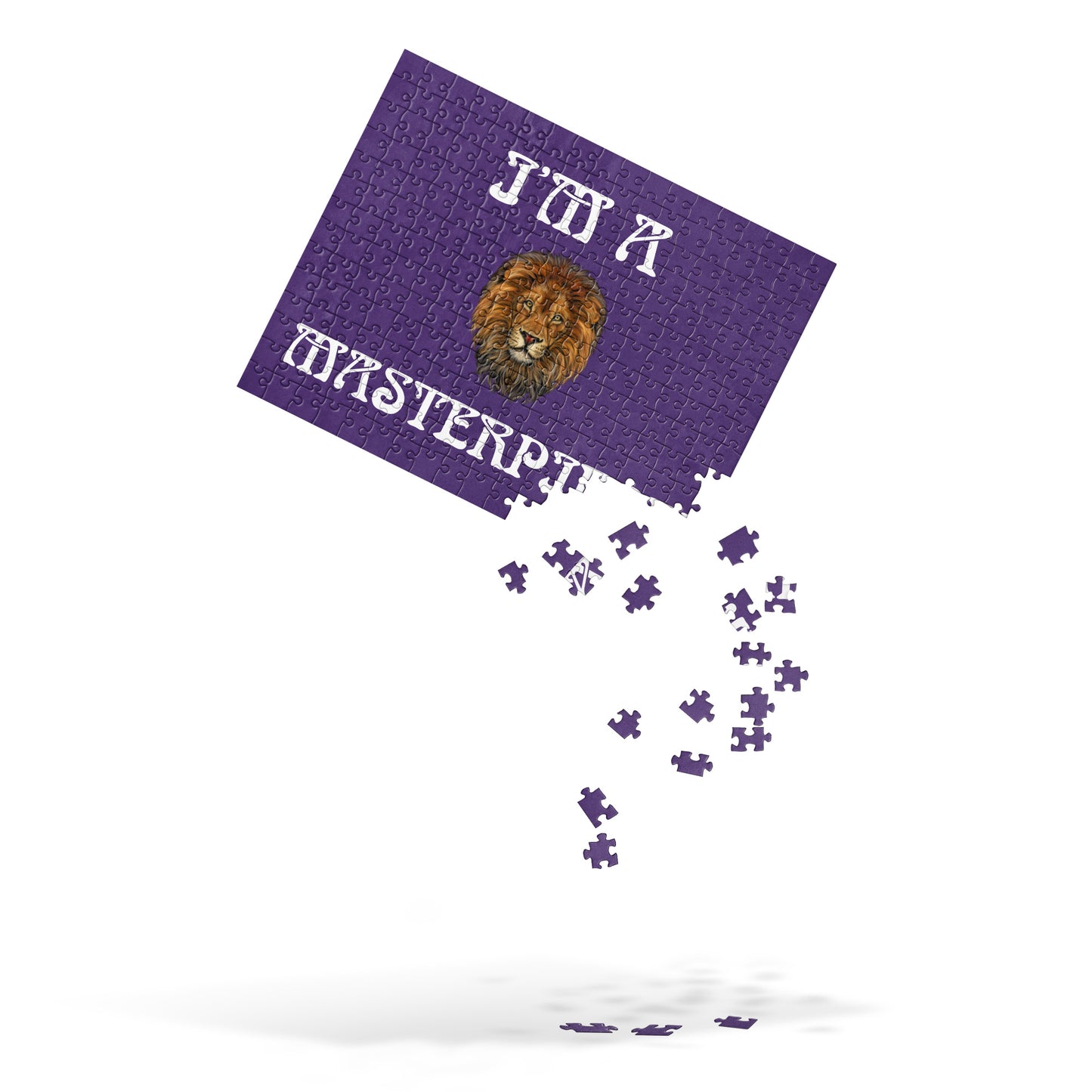 “I’M A MASTERPIECE!”Purple Jigsaw Puzzle W/White Font