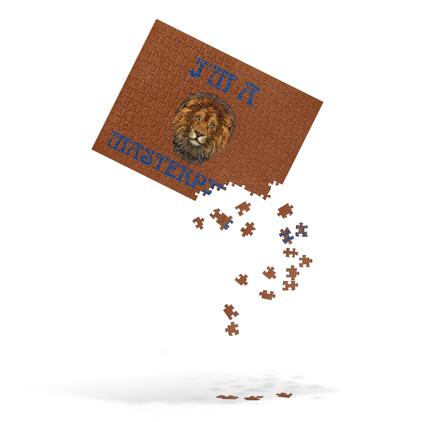 “I’M A MASTERPIECE!”Brown Jigsaw Puzzle W/Blue Font