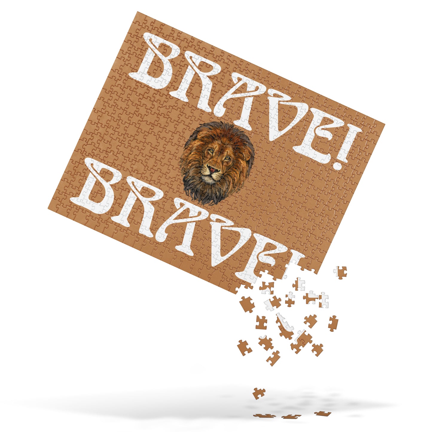 “BRAVE!”Fawn Jigsaw Puzzle W/White Font