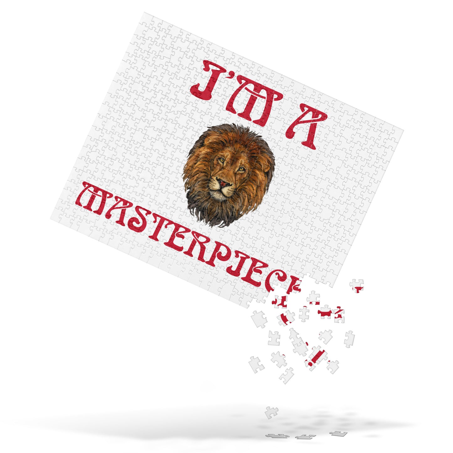 “I’M A MASTERPIECE!”White Jigsaw Puzzle W/Red Font