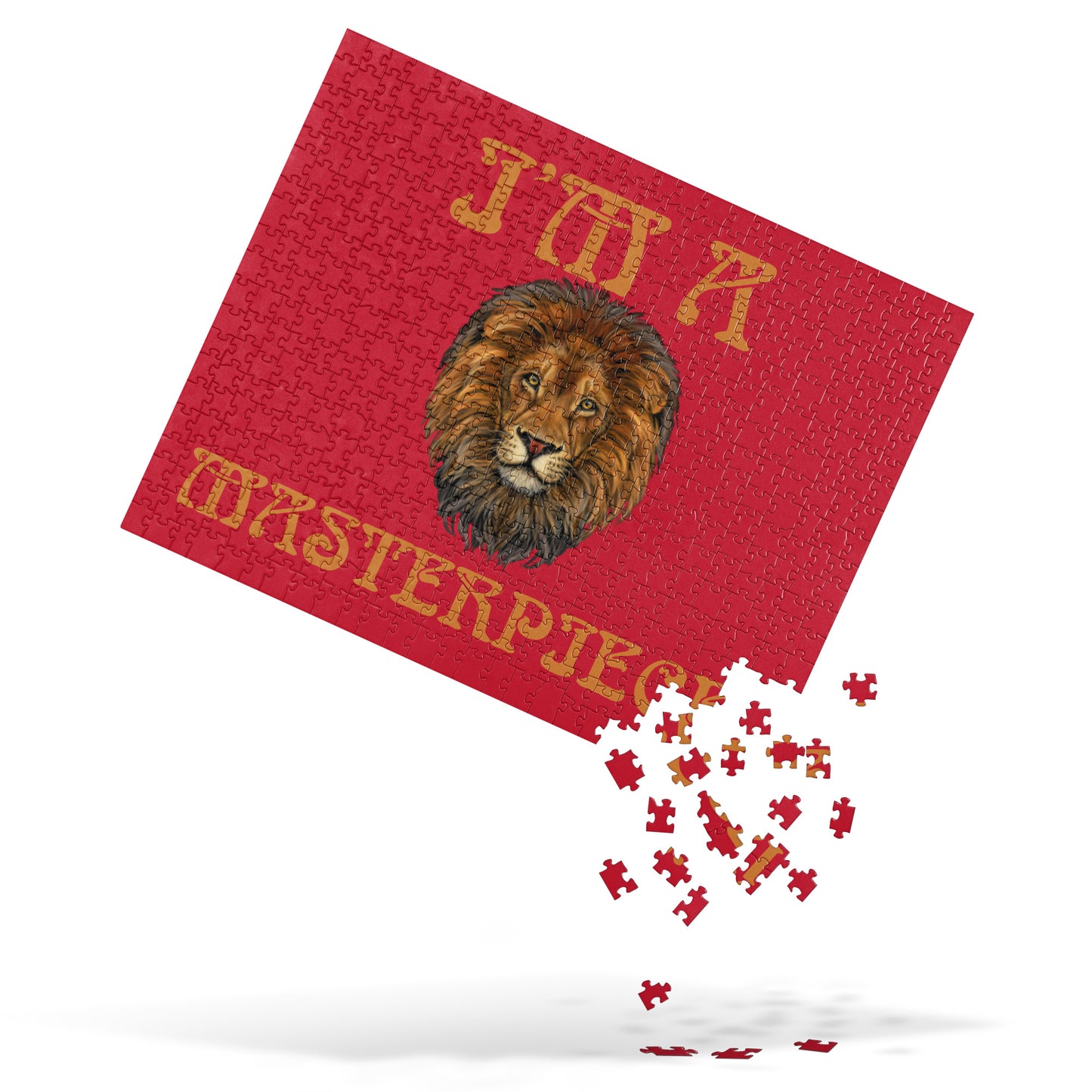 “I’M A MASTERPIECE!”Red Jigsaw Puzzle W/Bronze Font