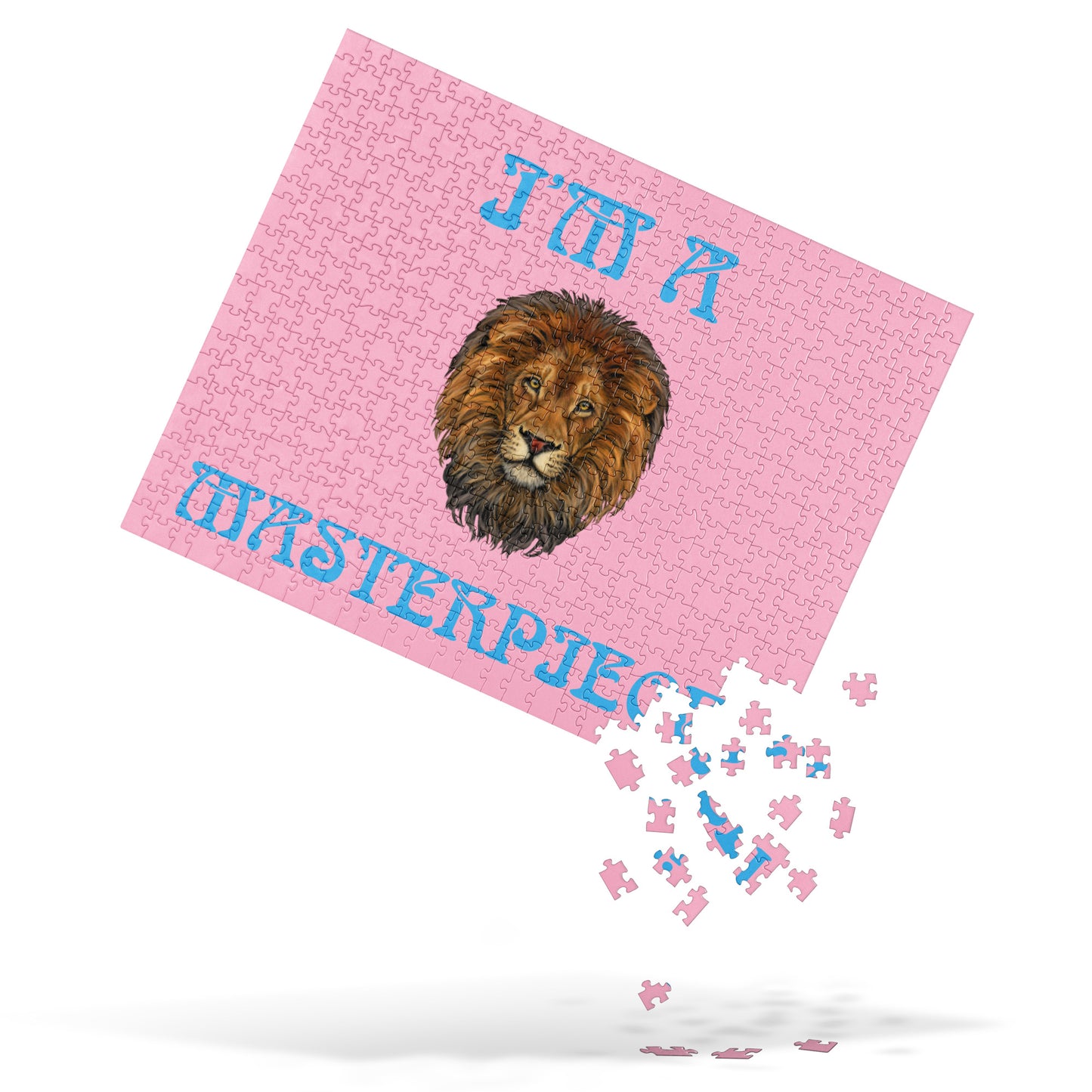“I’M A MASTERPIECE!”Cotton Candy Jigsaw Puzzle W/SkyBlue Font