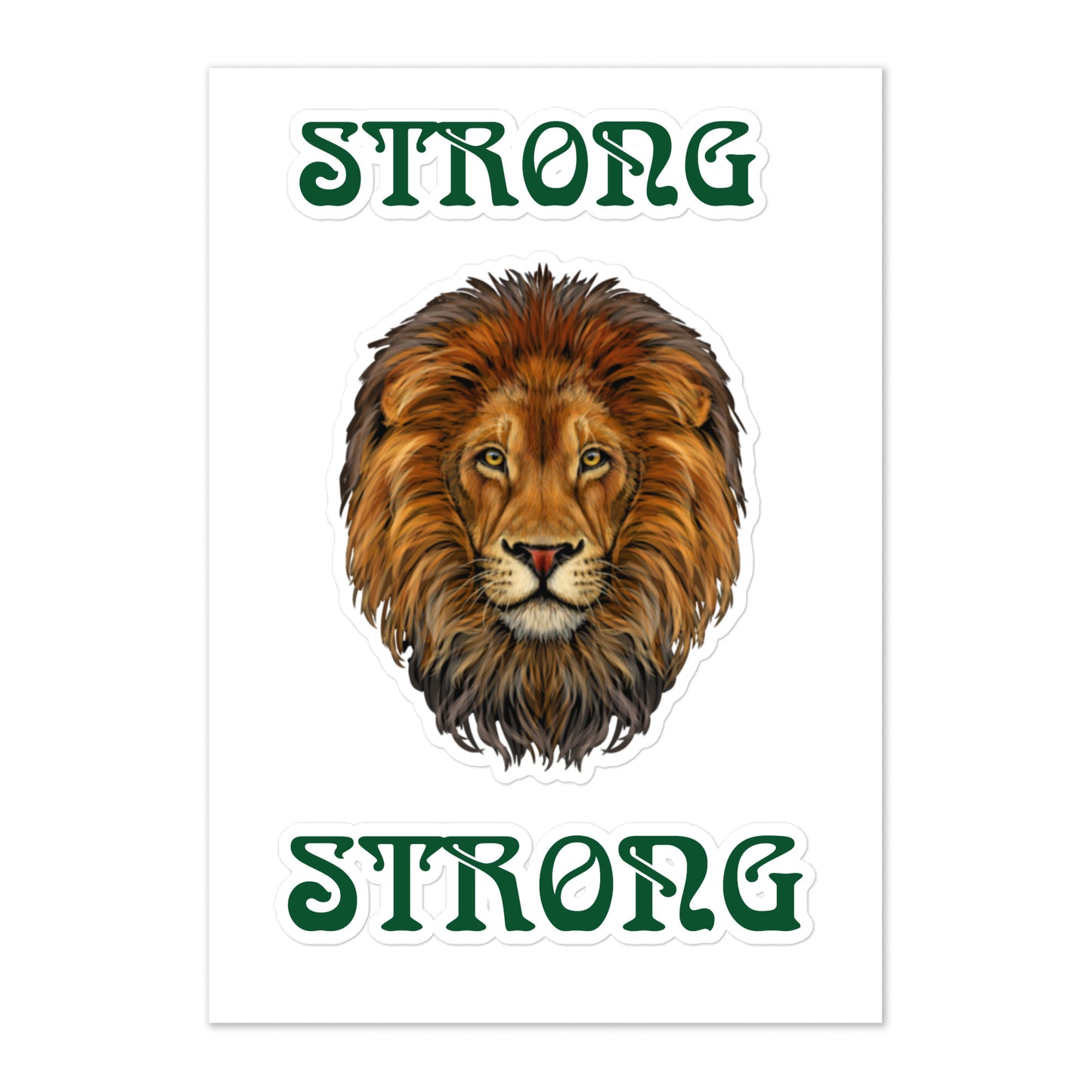 "STRONG"Sticker Sheet W/Green Font