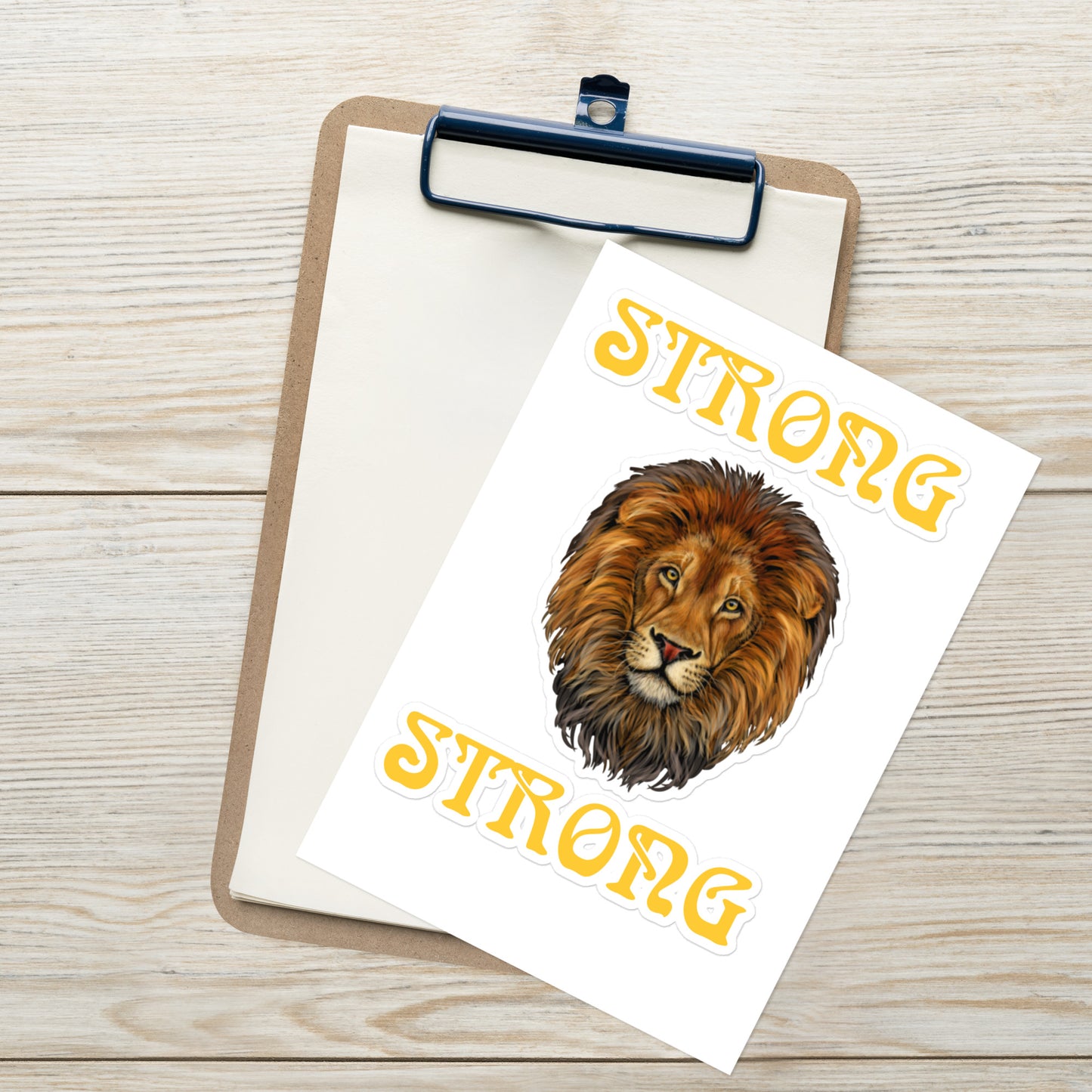 "STRONG" Sticker Sheet W/Yellow Font
