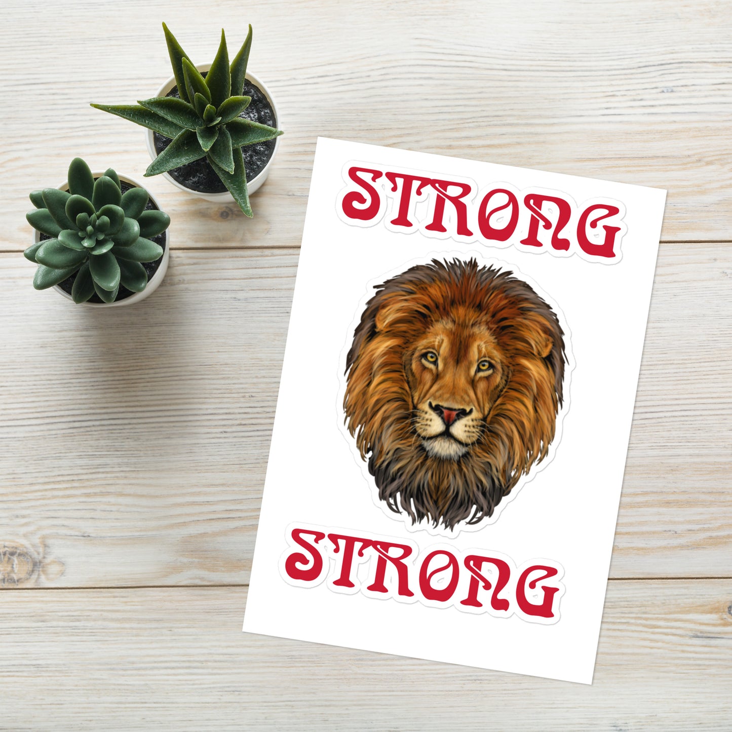 “STRONG”Sticker Sheet W/Red Font