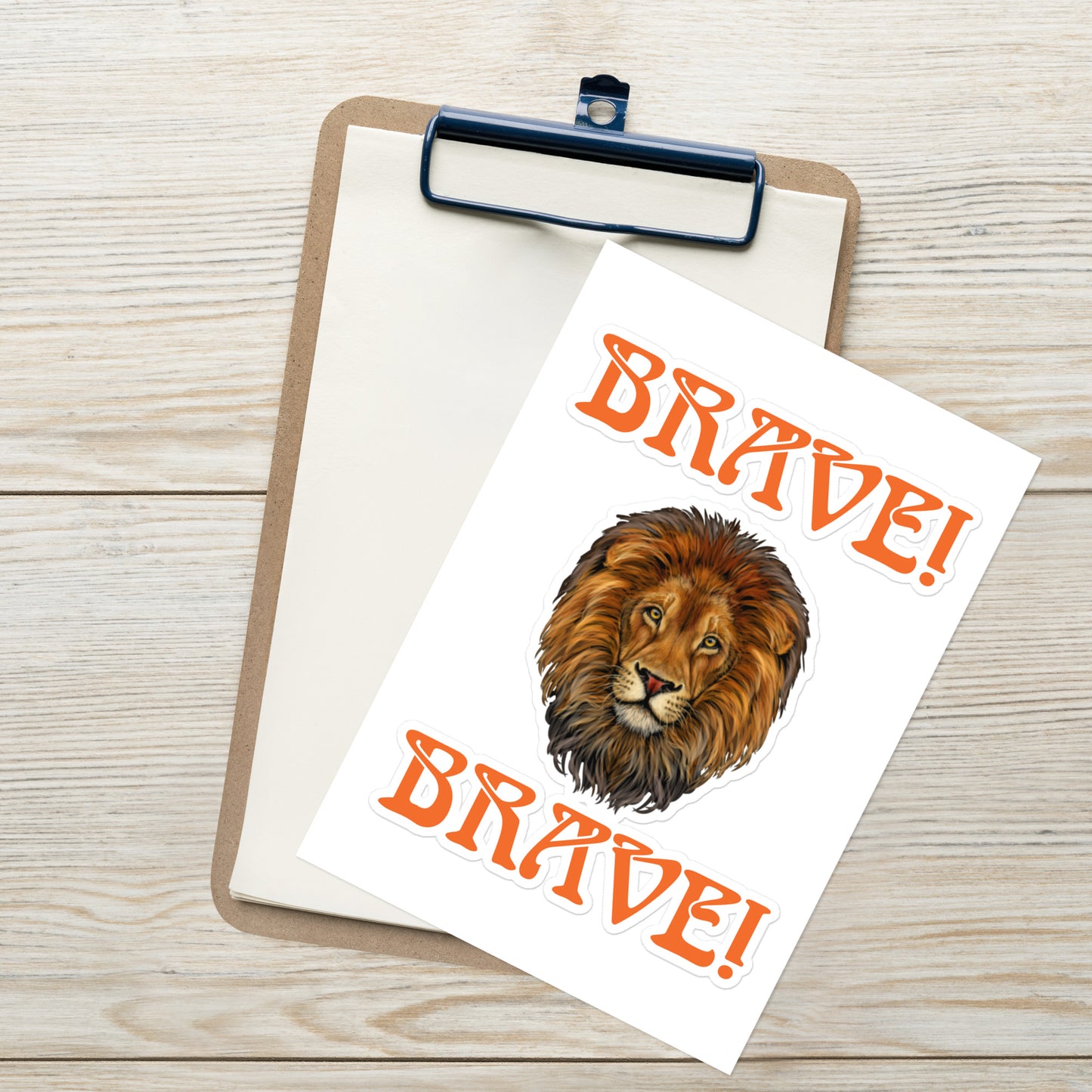 “BRAVE!”Sticker Sheet W/Orange Font