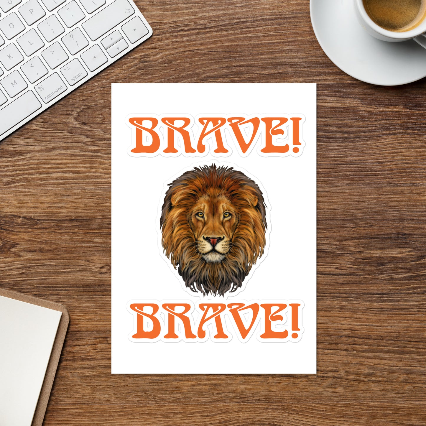 “BRAVE!”Sticker Sheet W/Orange Font