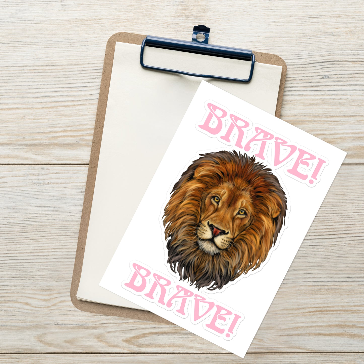 “BRAVE!”Sticker Sheet W/Cotton Candy Font