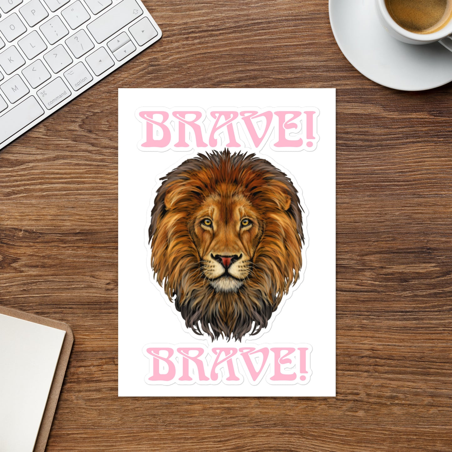 “BRAVE!”Sticker Sheet W/Cotton Candy Font