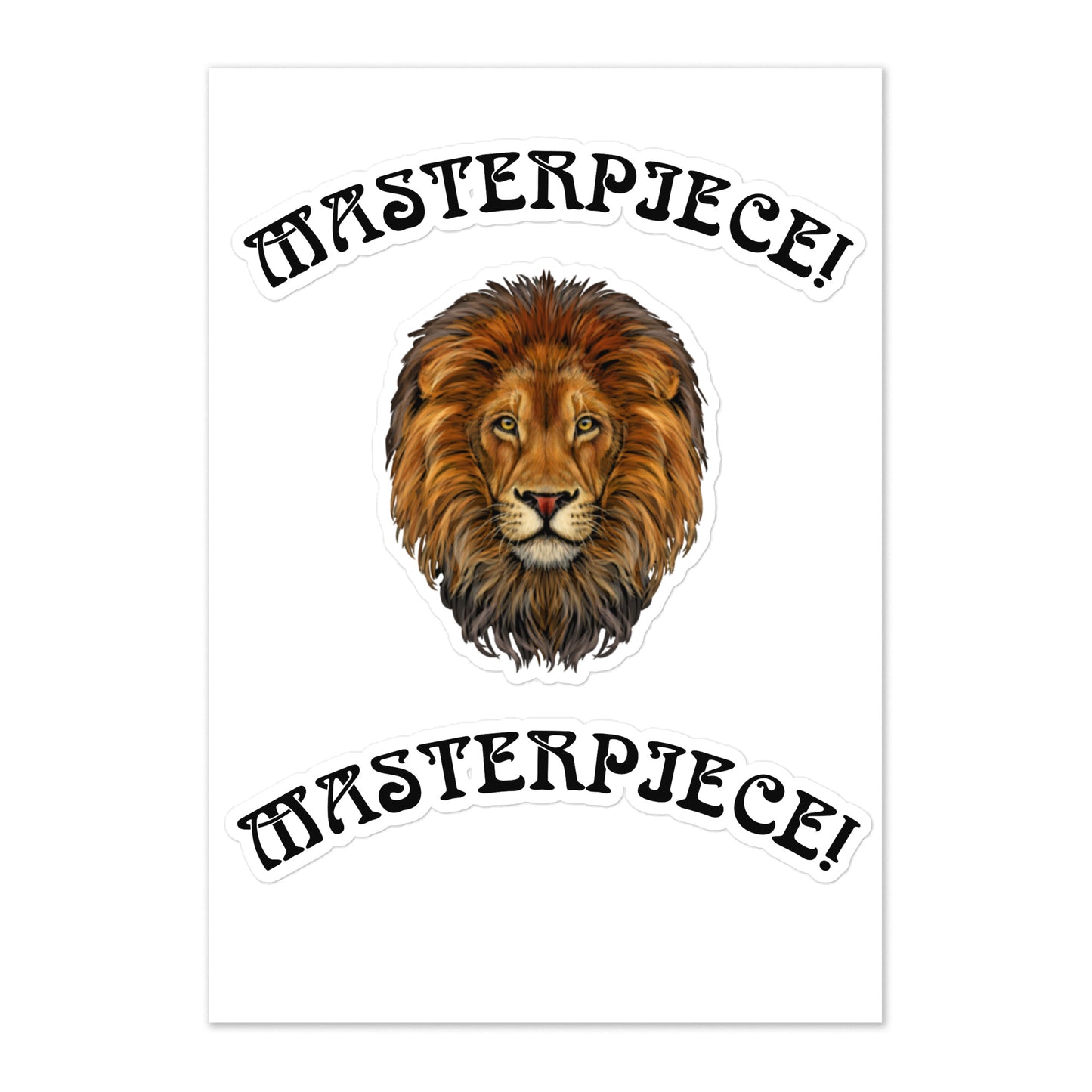 “MASTERPIECE!”Sticker Sheet W/Black Font