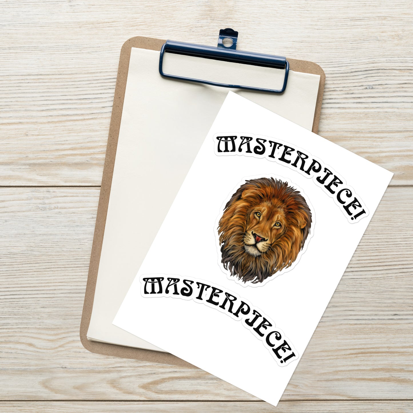 “MASTERPIECE!”Sticker Sheet W/Black Font
