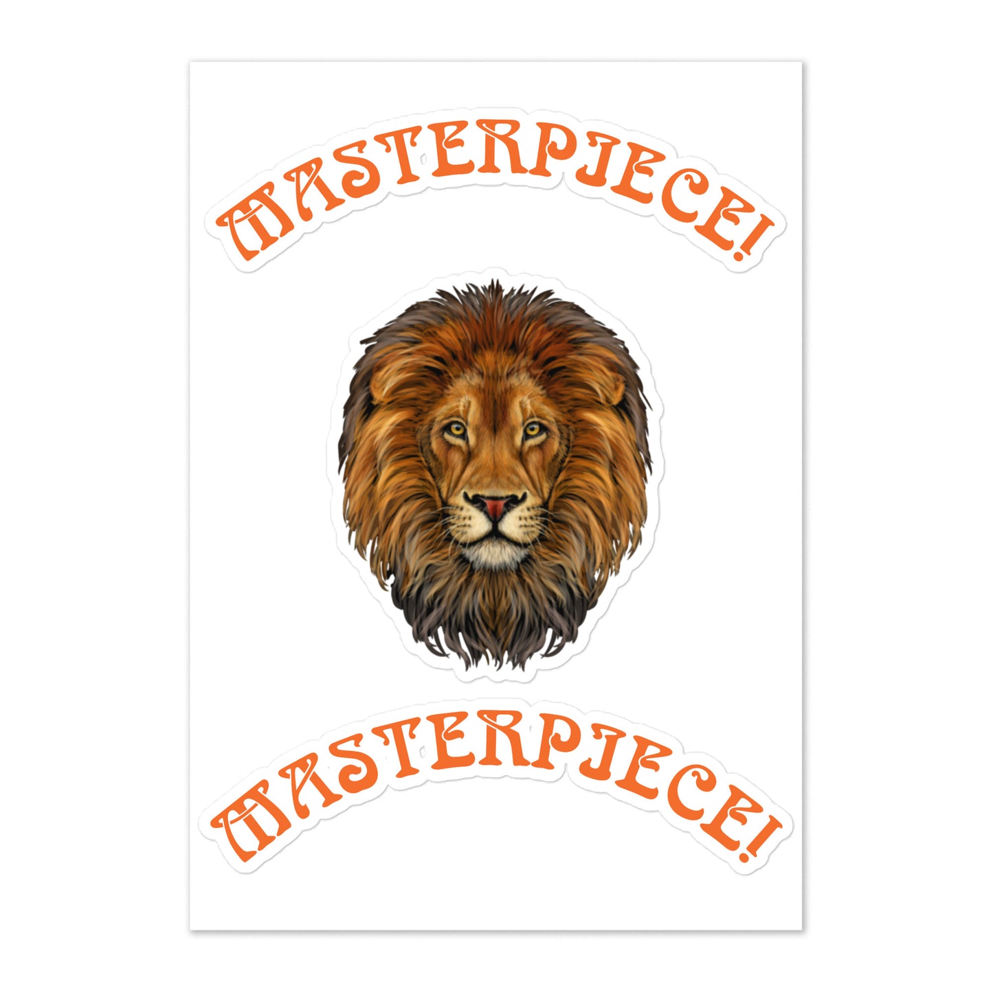 “MASTERPIECE!”Sticker Sheet W/Orange Font