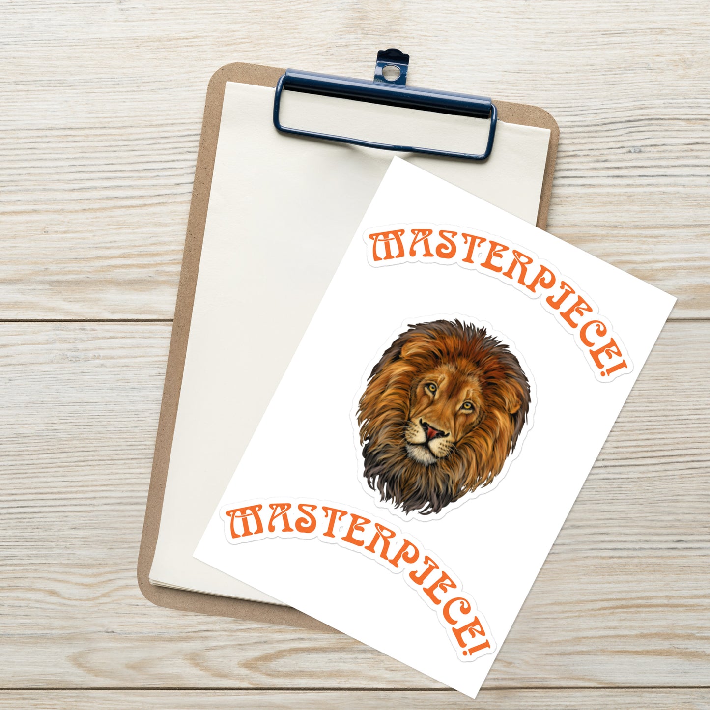 “MASTERPIECE!”Sticker Sheet W/Orange Font