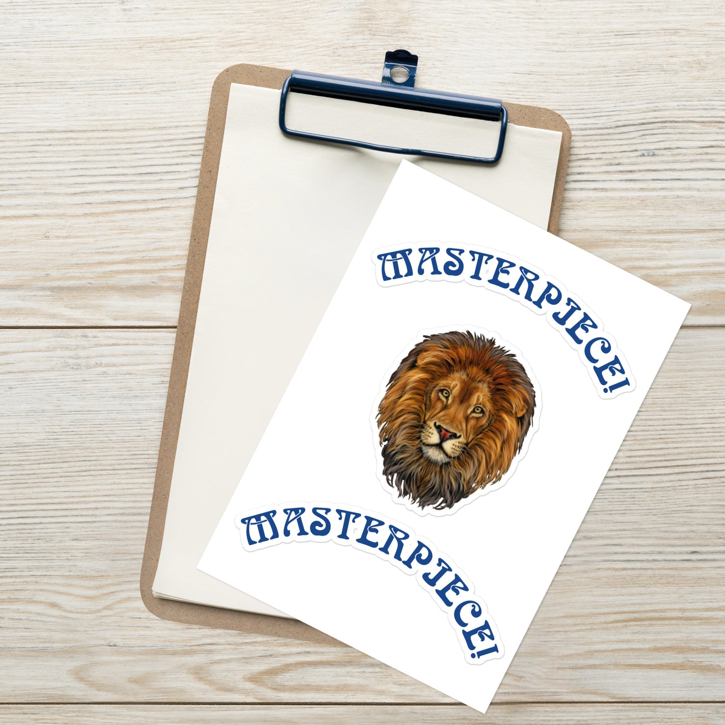 “MASTERPIECE!”Sticker Sheet W/Blue Font