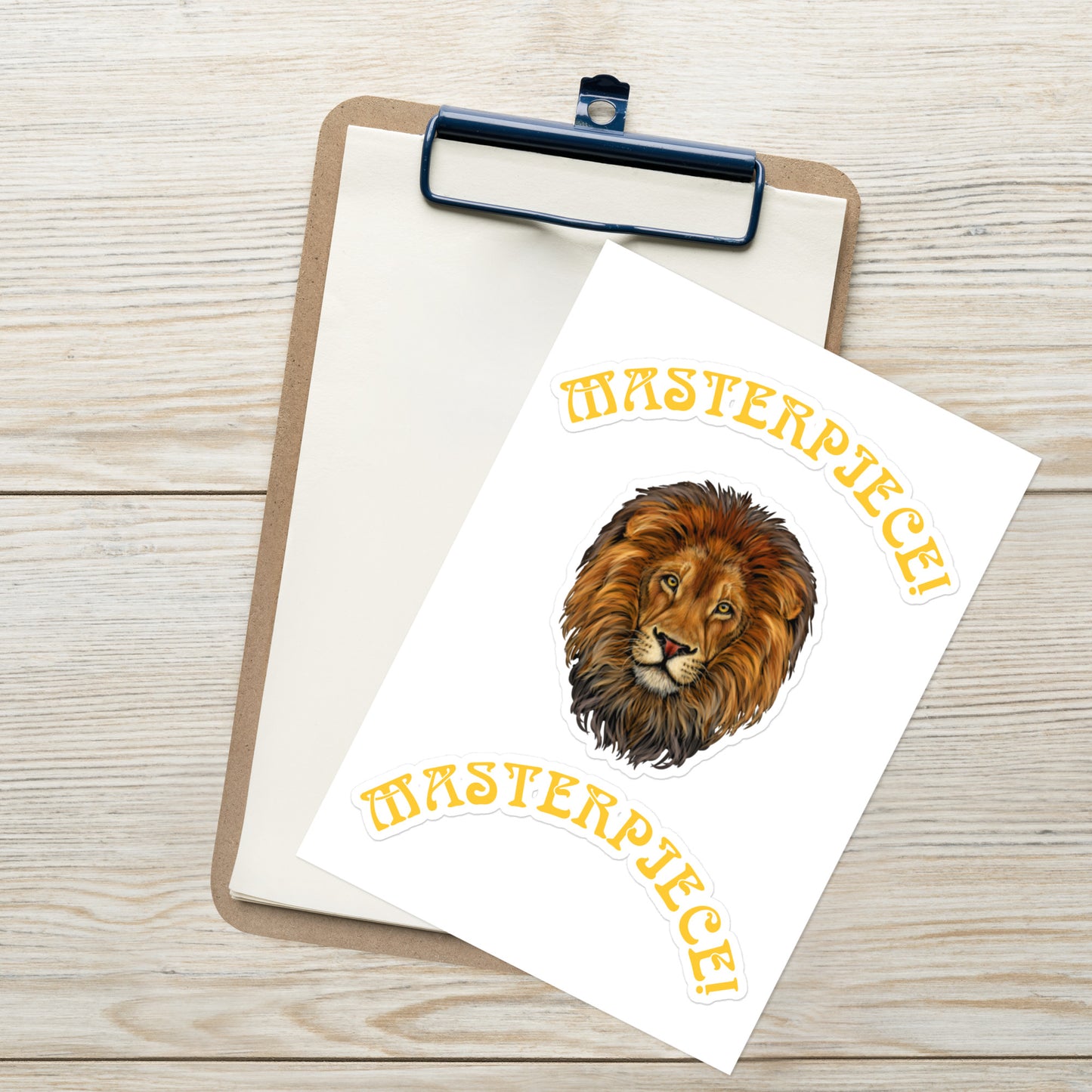 “MASTERPIECE!”Sticker Sheet W/Yellow Font