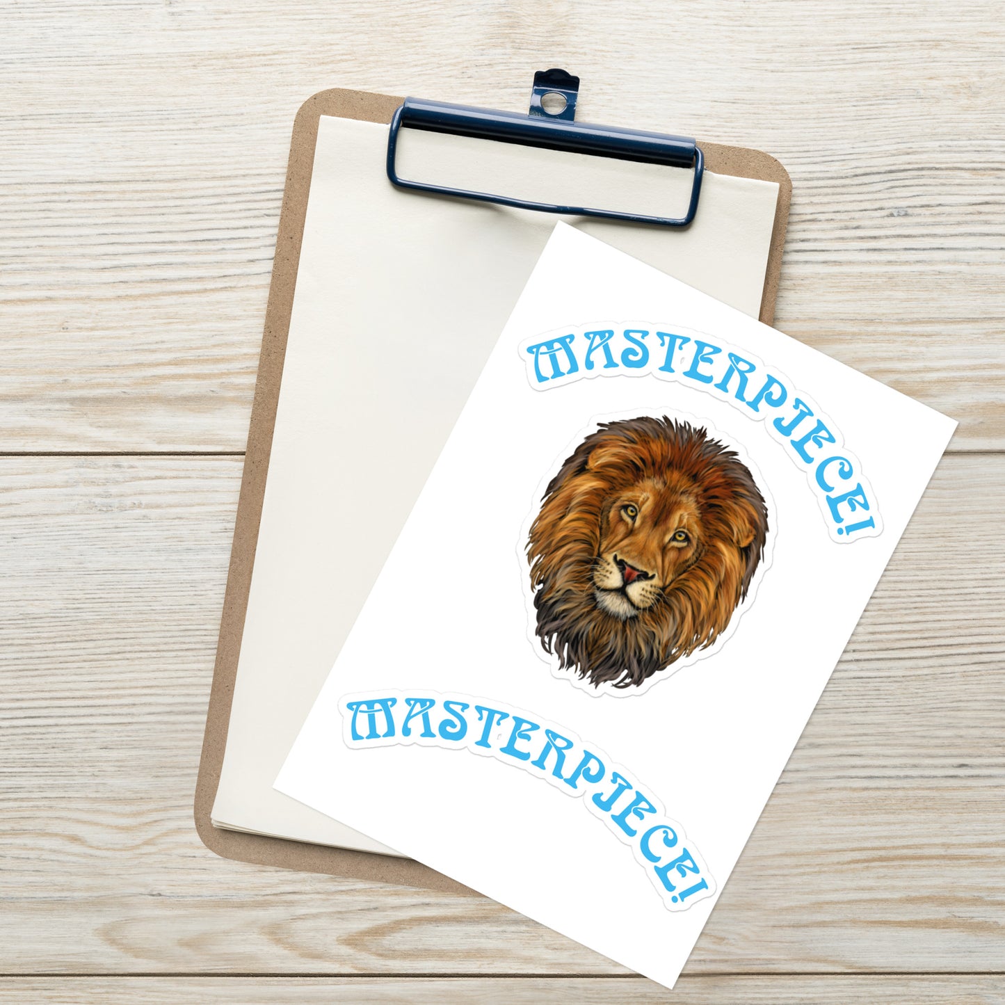 “MASTERPIECE!”Sticker Sheet W/SkyBlue Font