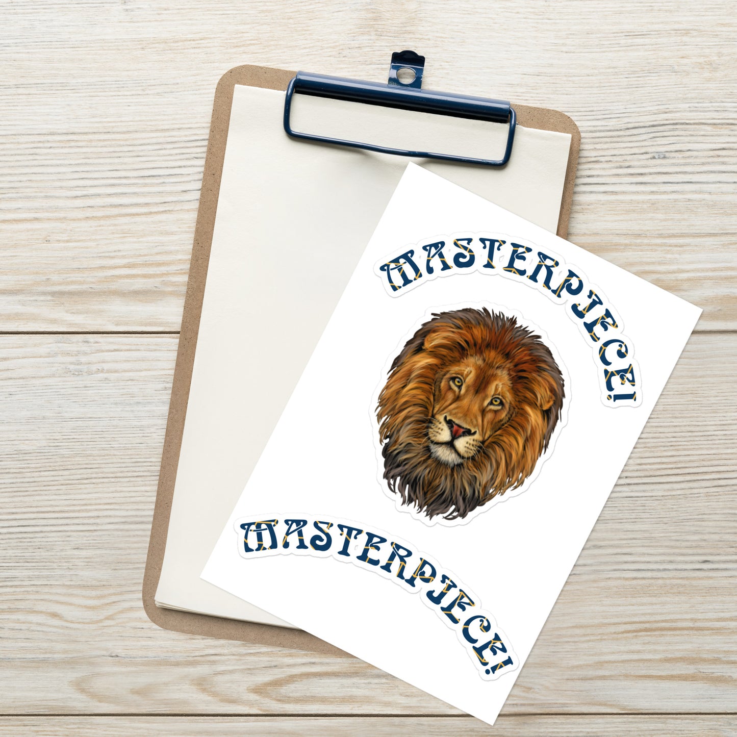 “MASTERPIECE!”Sticker Sheet W/Electric Blue Font