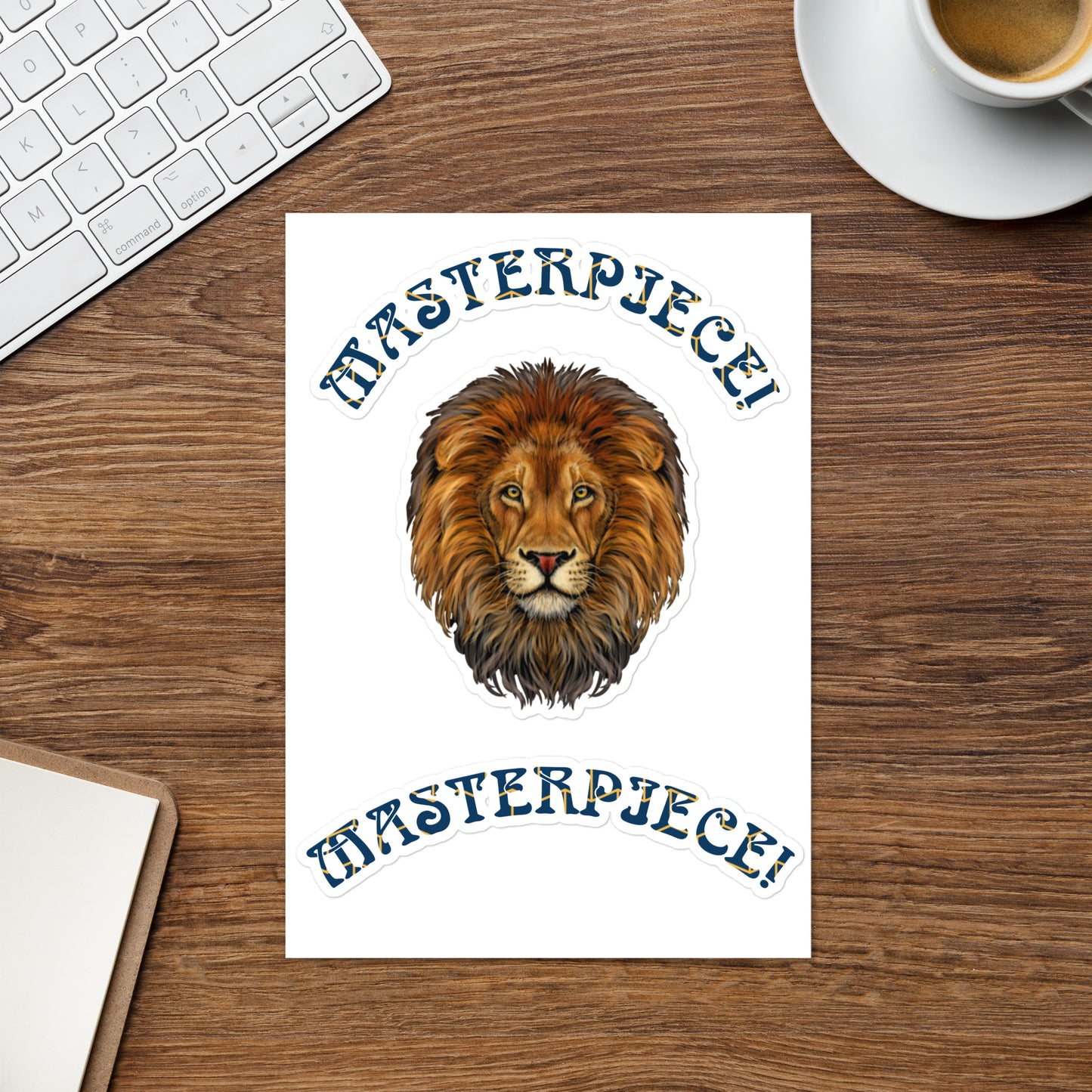 “MASTERPIECE!”Sticker Sheet W/Electric Blue Font