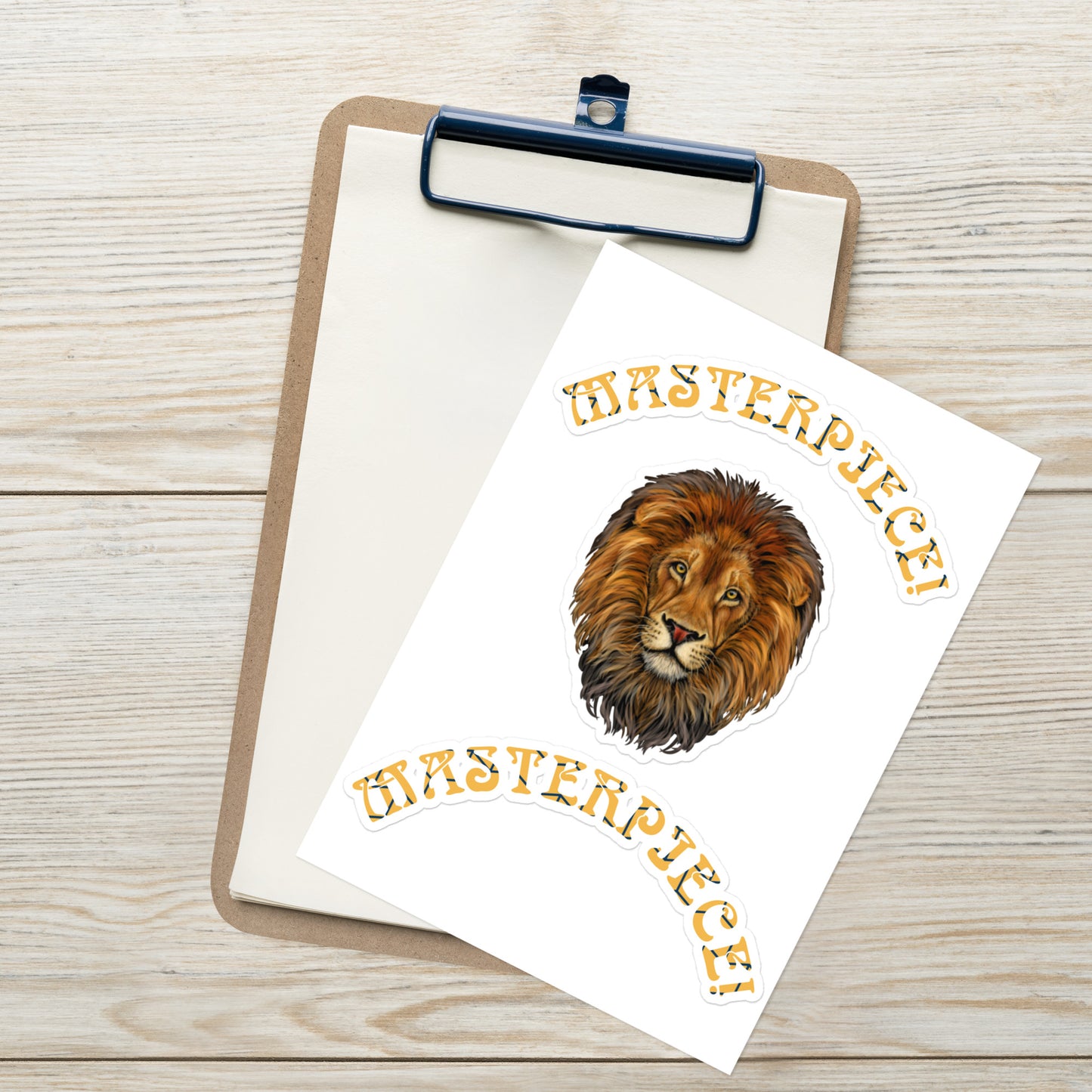 “MASTERPIECE!”Sticker Sheet W/Electric Yellow Font