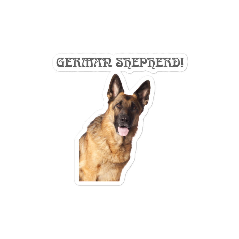 “GERMAN SHEPHERD”Bubble-Free Stickers W/Grey Font