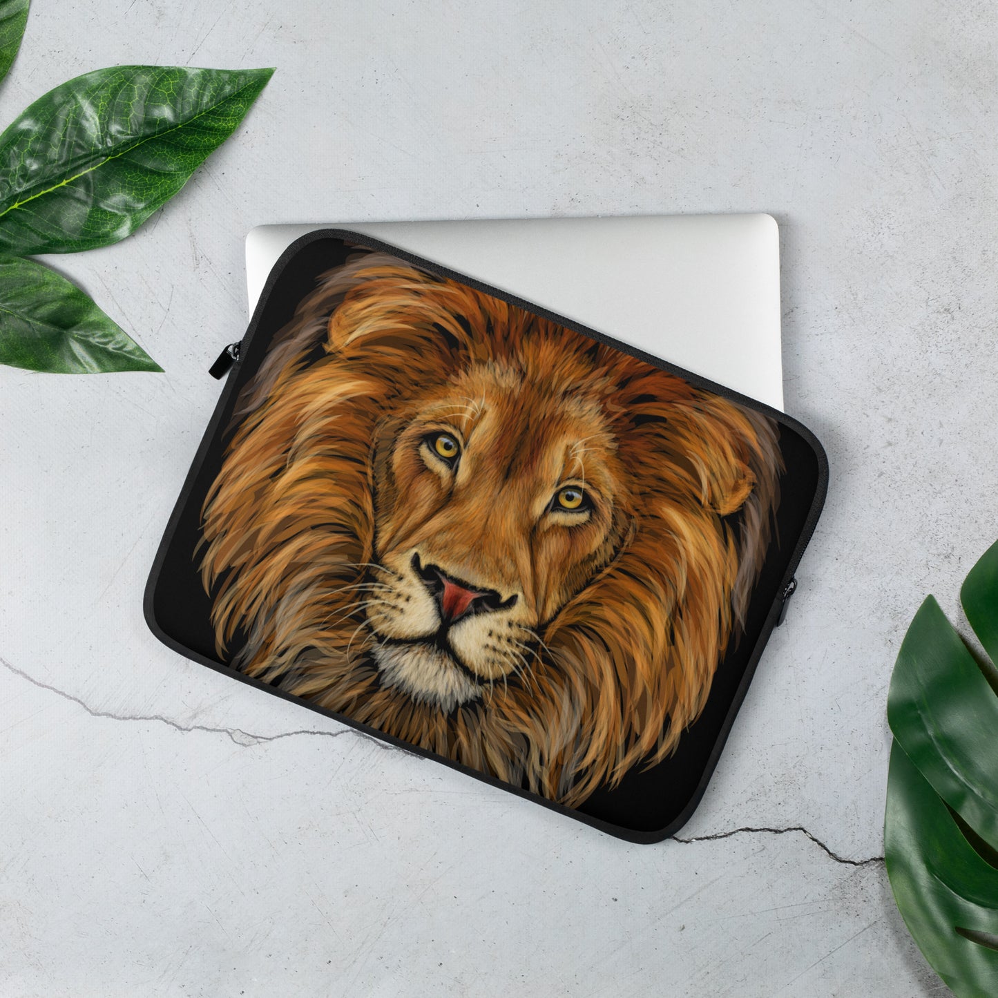 “LION”Black Laptop Sleeve