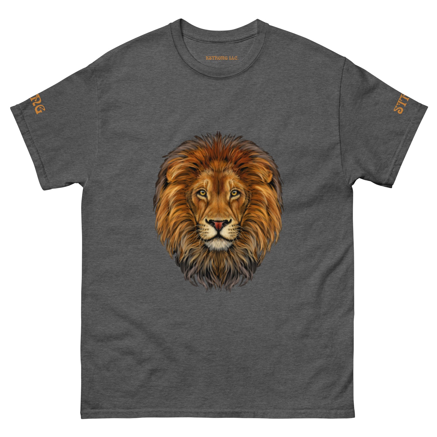 “STRONG”LION Men's Classic Tee W/Bronze Font