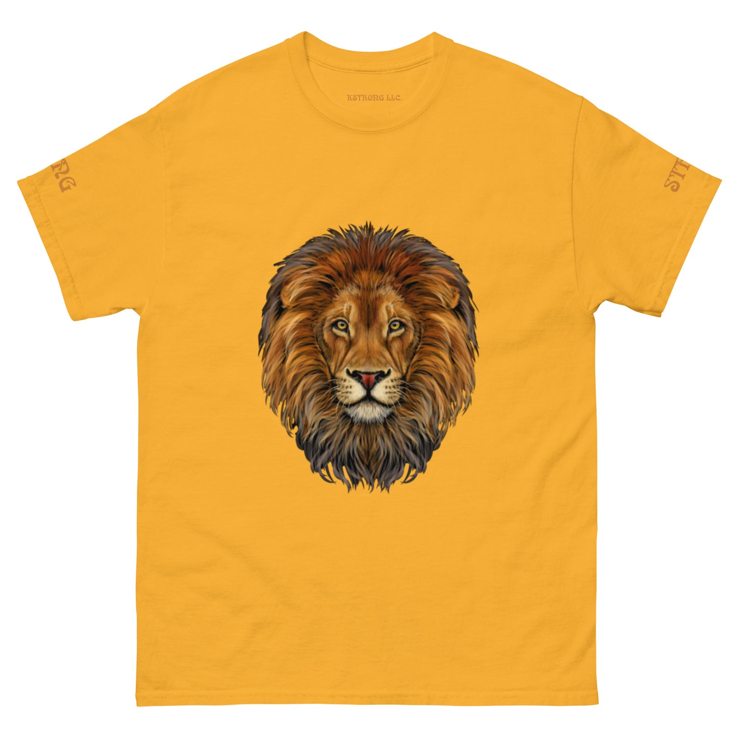 “STRONG”LION Men's Classic Tee W/Bronze Font