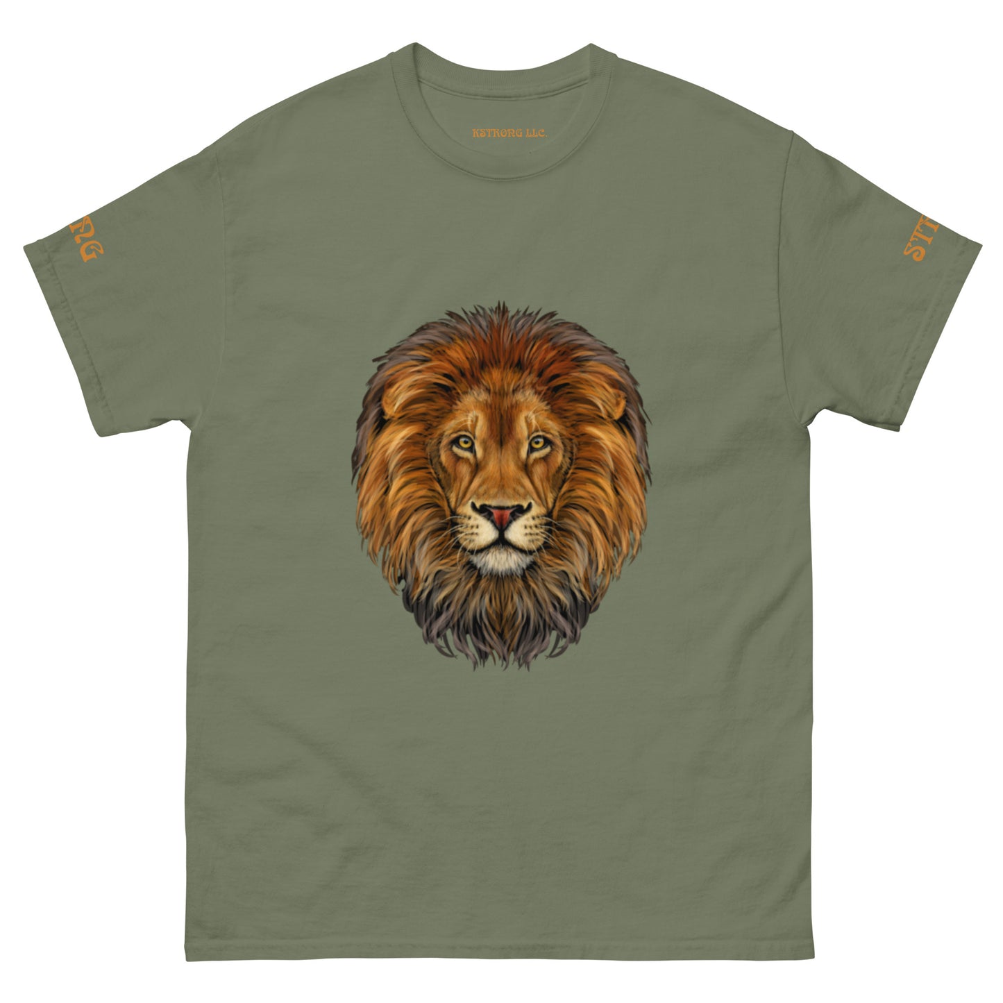 “STRONG”LION Men's Classic Tee W/Bronze Font
