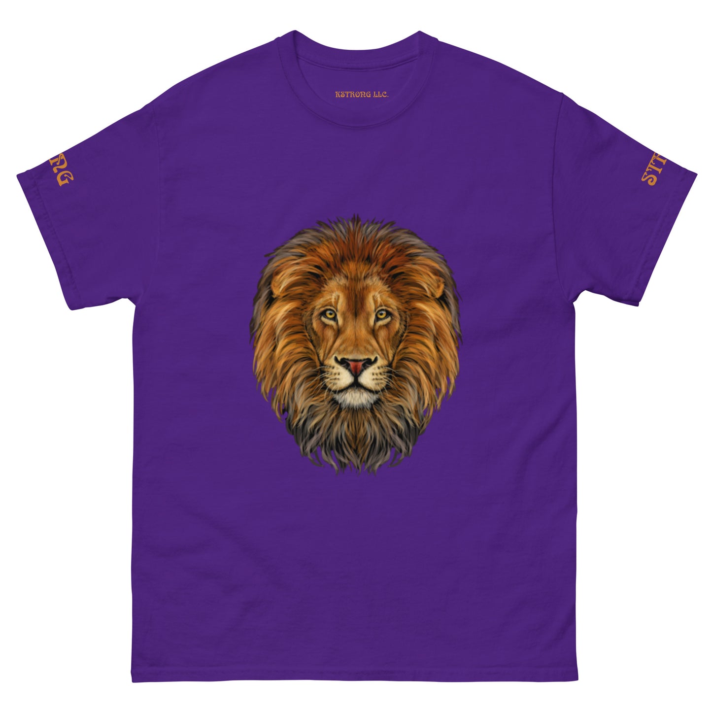 “STRONG”LION Men's Classic Tee W/Bronze Font