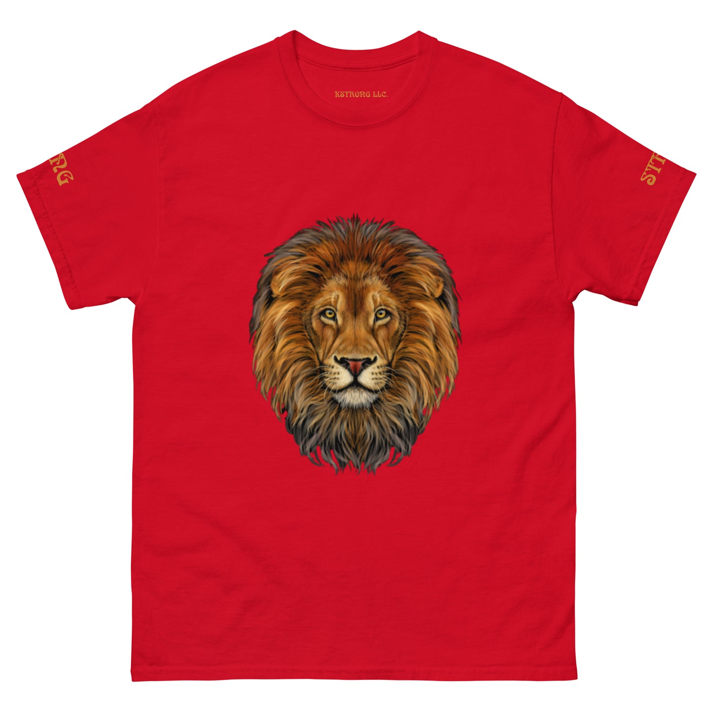 “STRONG”LION Men's Classic Tee W/Bronze Font