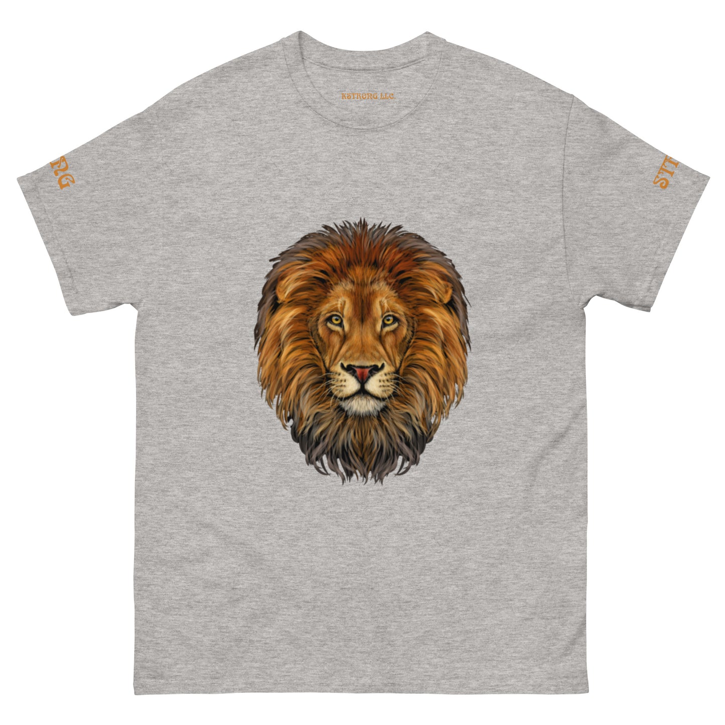 “STRONG”LION Men's Classic Tee W/Bronze Font