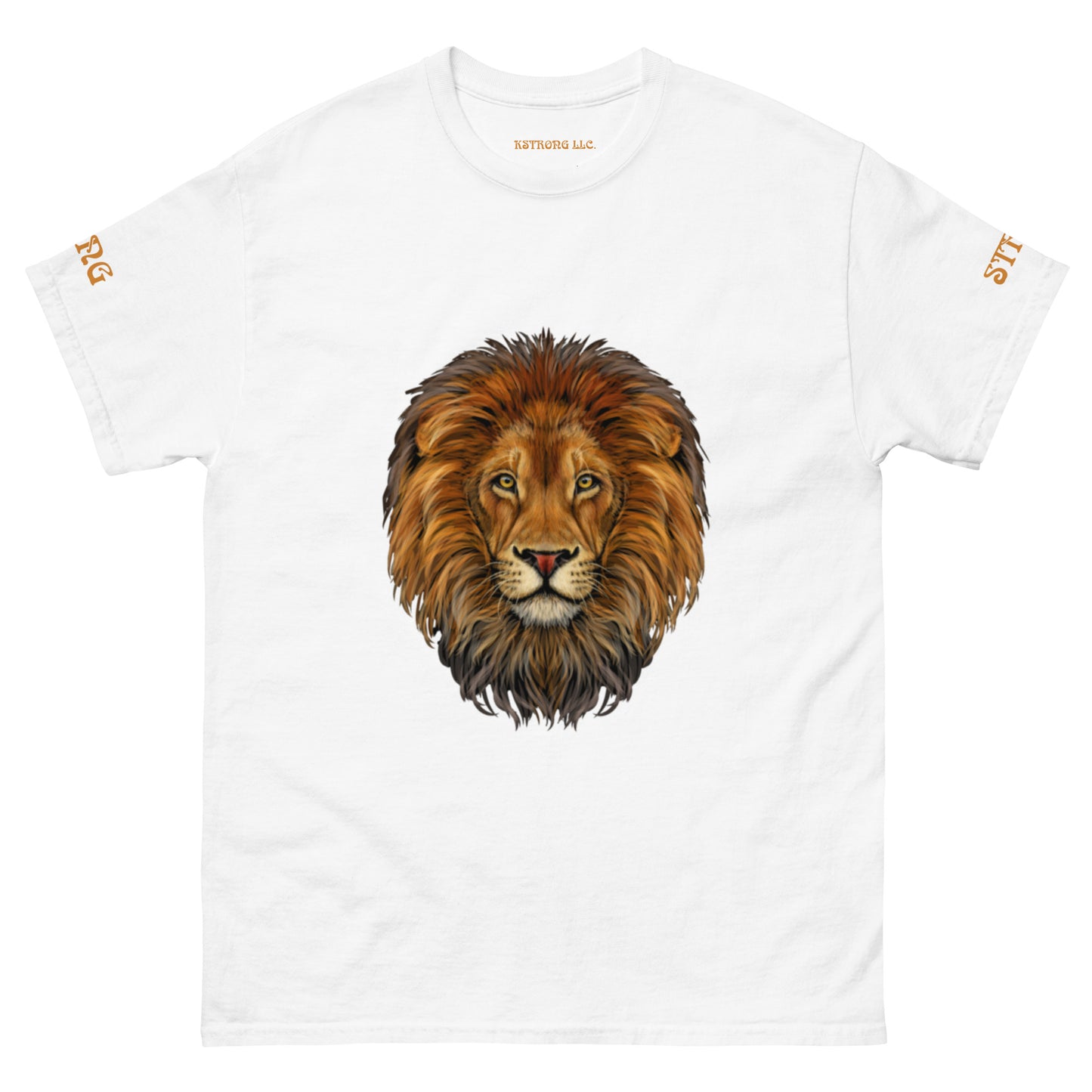 “STRONG”LION Men's Classic Tee W/Bronze Font