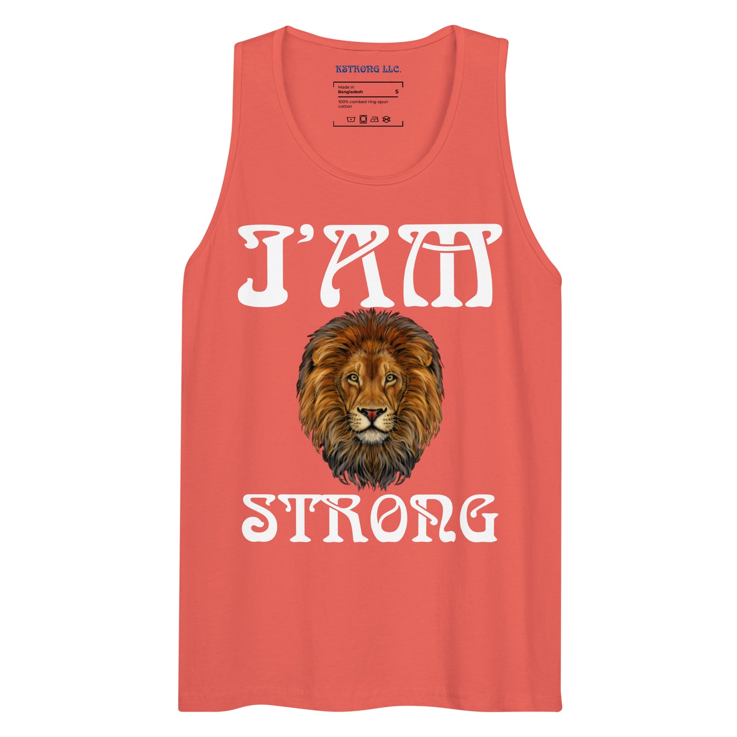 “I’AM STRONG!”Black Men’s Premium Tank Top W/White Font