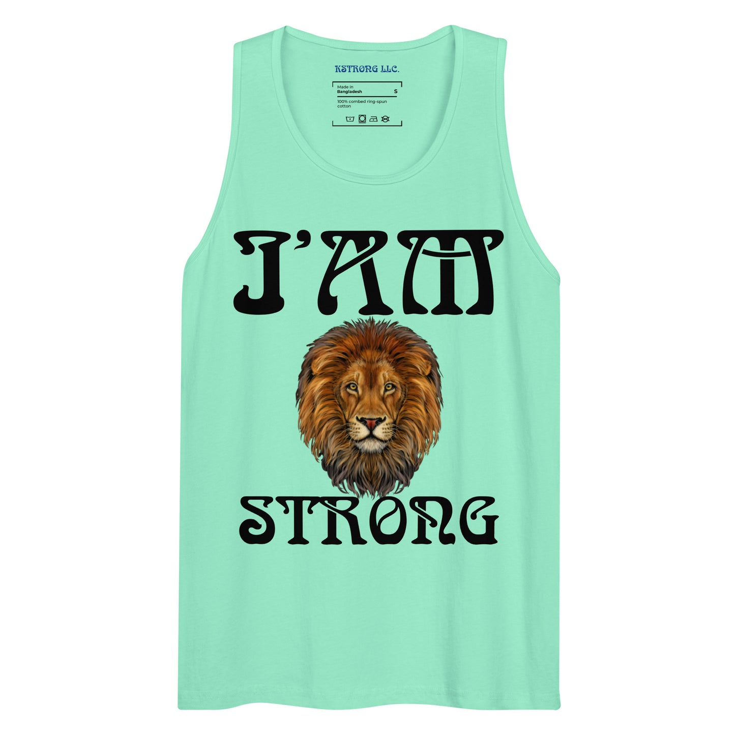 “I’AM STRONG!”Red Men’s Premium Tank Top W/Black Font