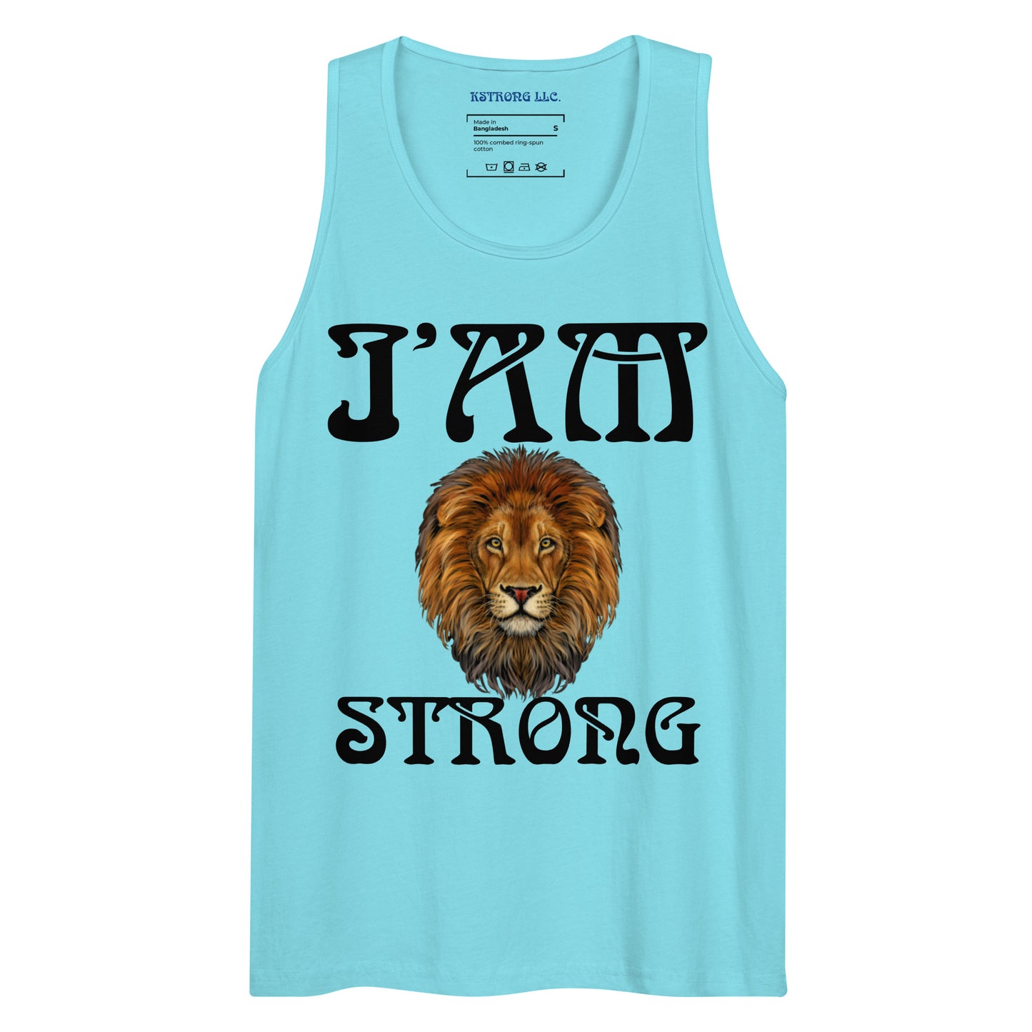 “I’AM STRONG!”Red Men’s Premium Tank Top W/Black Font