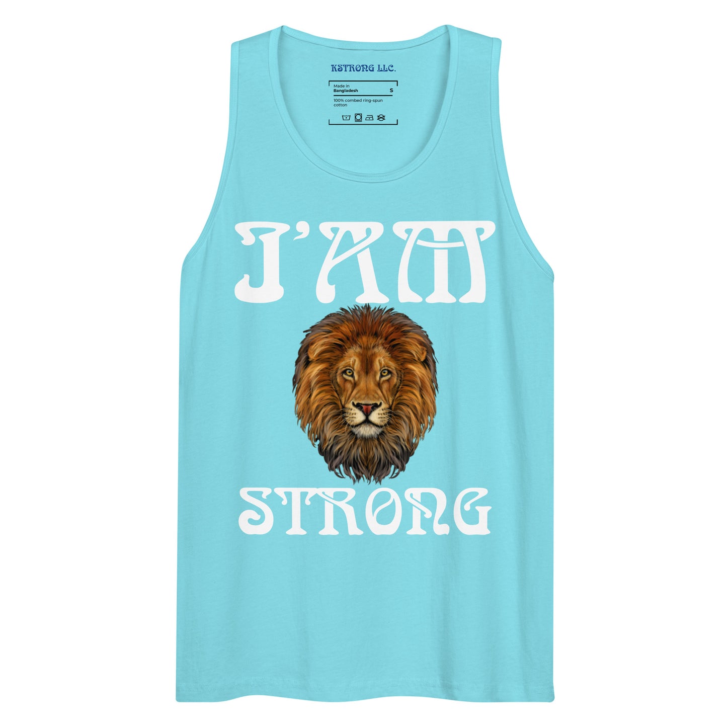 “I’AM STRONG!”Black Men’s Premium Tank Top W/White Font