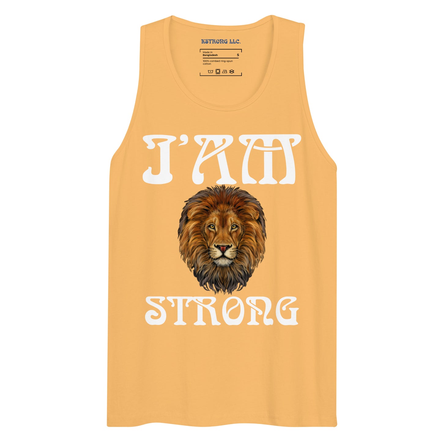 “I’AM STRONG!”Black Men’s Premium Tank Top W/White Font
