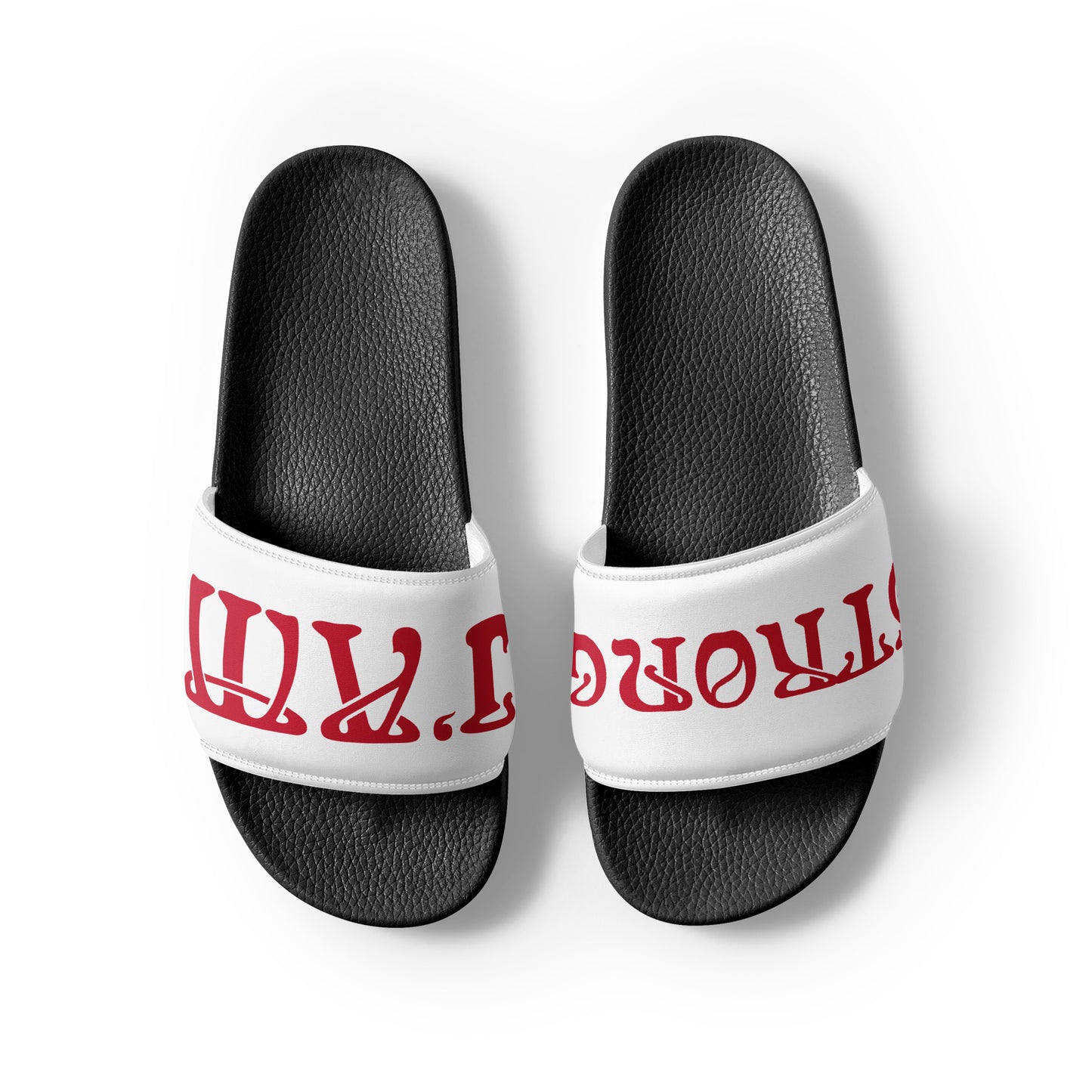 “I’AM STRONG” Men’s Slides W/Red Font