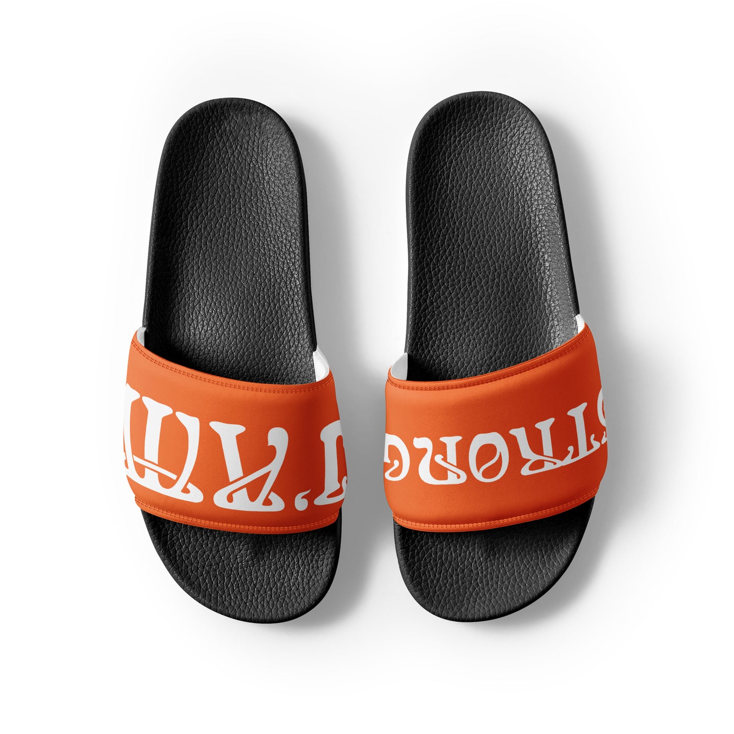 “I’AM STRONG” Orange Men’s Slides W/White Font